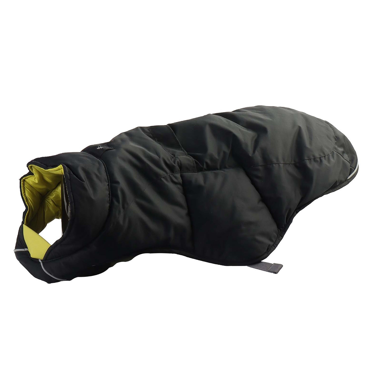 IFOURTHSTYLE Black Dog Coat with Harness Opening