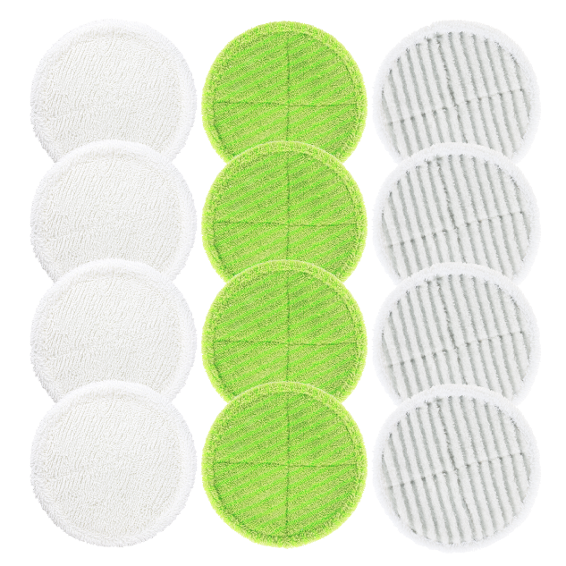 LTWHOME Replacement Mop Pads Set Fit for Bissell Spinwave 2039A 2124, Elicto ES-200, ES-530, (Pack of 12)
