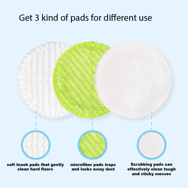 LTWHOME Replacement Mop Pads Set Fit for Bissell Spinwave 2039A 2124, Elicto ES-200, ES-530, (Pack of 12)