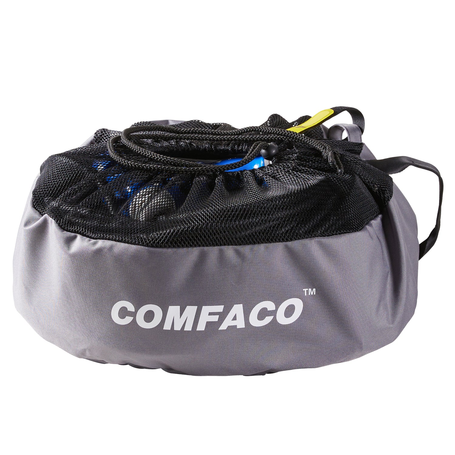 COMFACO RV Equipment Storage Bag, Camper Accessories for Outside, RV Hose Bag Storage, RV Utility Bag, Features Lined Interior with Breathable Mesh Top & Cinch Straps Write-on Label for RV Storage and Organization, 16” in Diameter x 10” Deep  (Pack of 6)