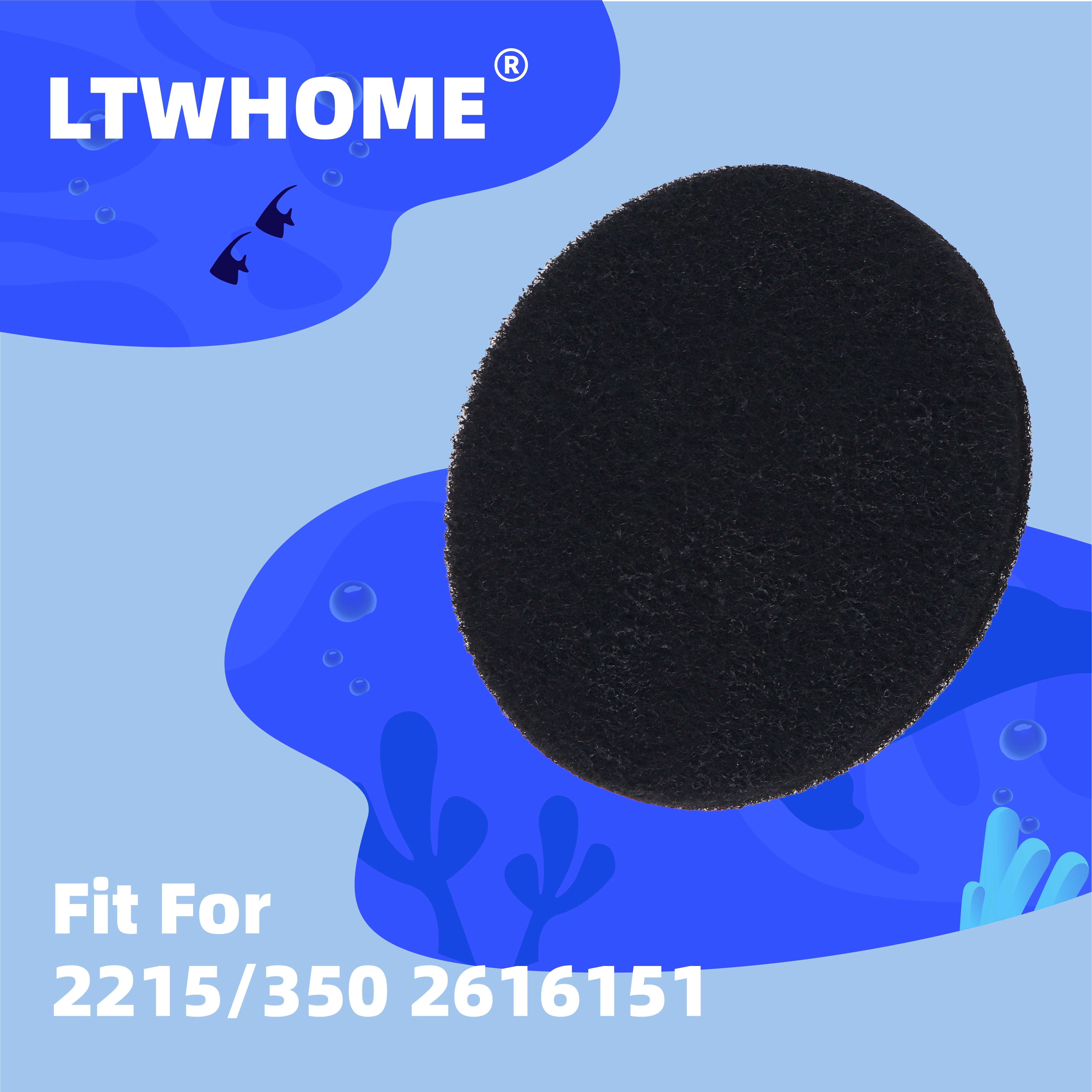 LTWHOME Value Pack of Carbon Filter, Coarse Filter and Fine Filter Pads Set Suitable for Classic 2215/350 2616151 (Pack of 24)
