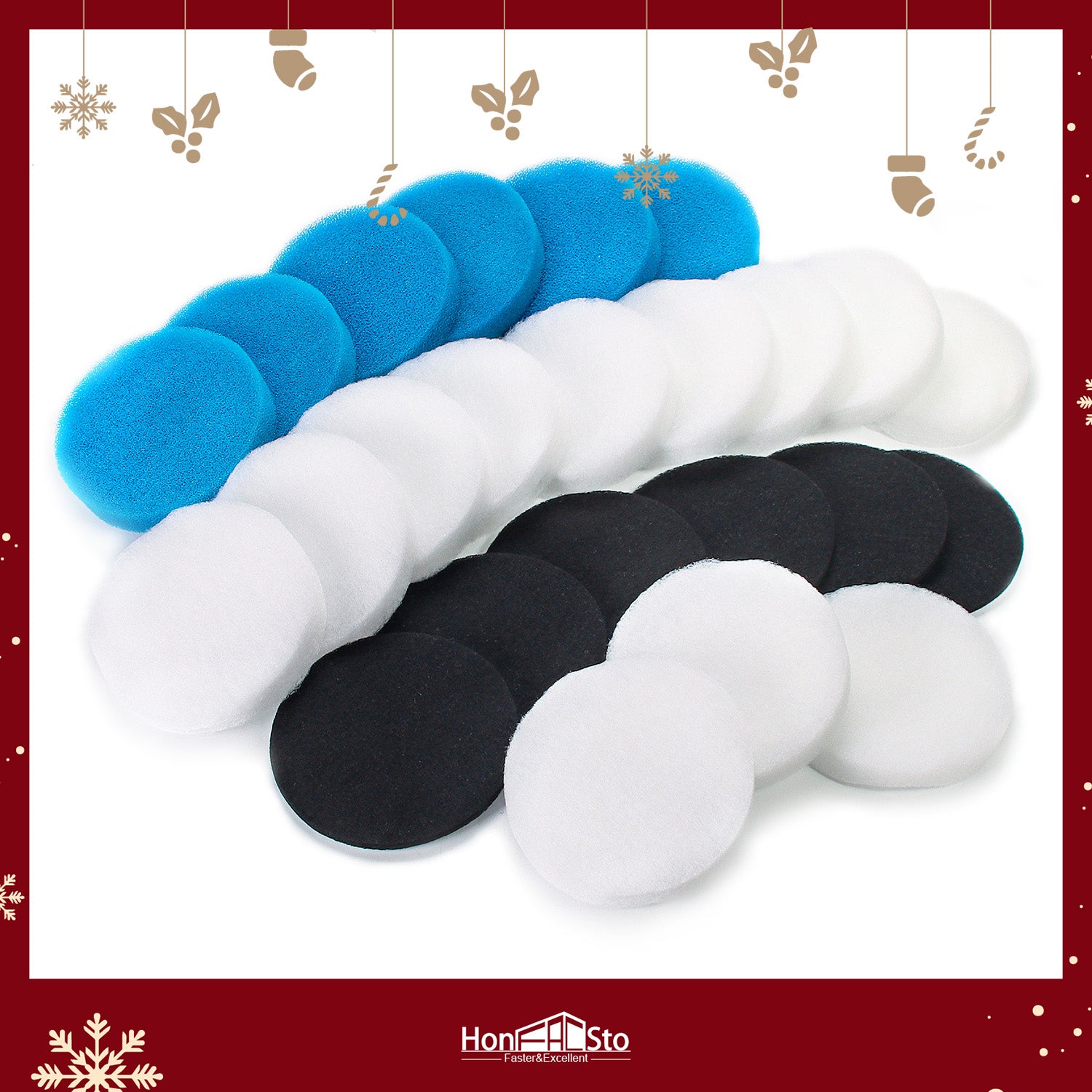 LTWHOME Value Pack of Carbon Filter, Coarse Filter and Fine Filter Pads Set Suitable for Classic 2215/350 2616151 (Pack of 24)