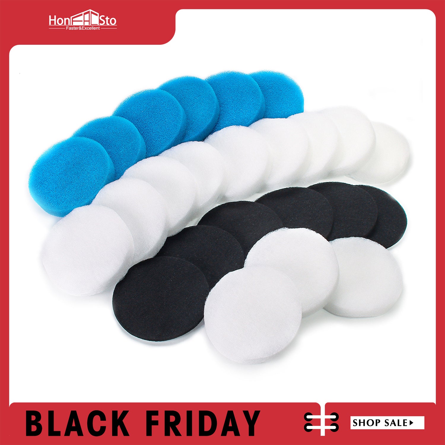 LTWHOME Value Pack of Carbon Filter, Coarse Filter and Fine Filter Pads Set Suitable for Classic 2215/350 2616151 (Pack of 24)