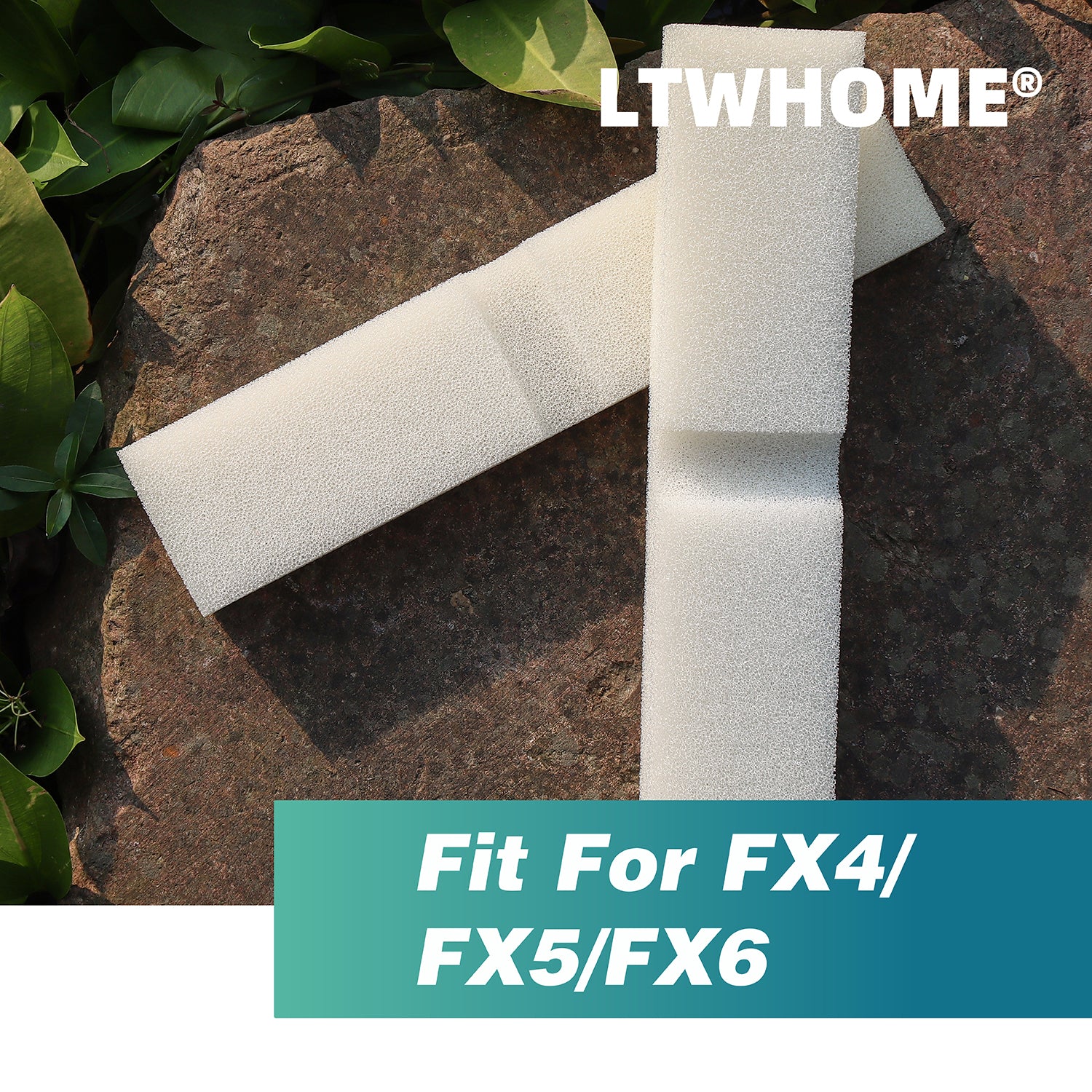 LTWHOME Foam Filter Pads Suitable for Fluval FX4 / FX5 / FX6 (Pack of 12)