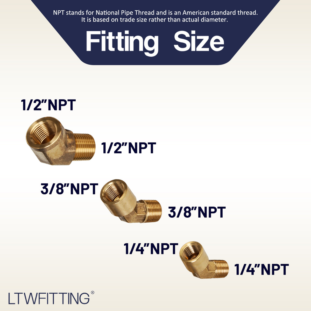 LTWFITTING Brass 45 Deg Street Elbow Kit (1/4,3/8,1/2) NPT Female x (1/4,3/8,1/2) NPT Male(6pcs)