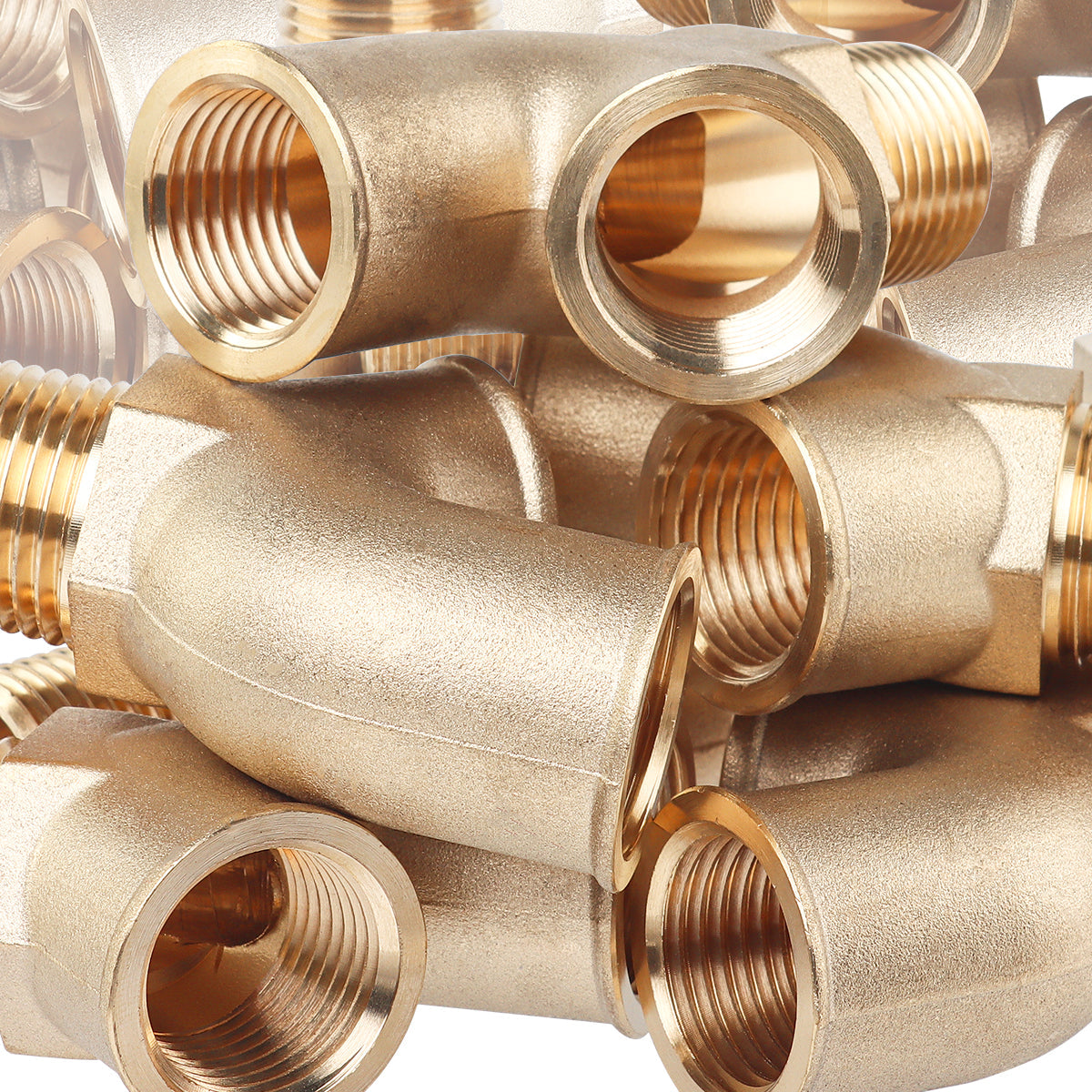 LTWFITTING Brass Y shaped 1/2" NPT Female x 1/2" NPT Female x 1/2" NPT Male Pipe Fitting Adapter Connector Water Boat (Pack of 50)