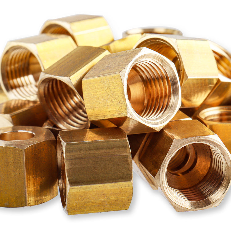 Compression Fitting 4 Inch LTWFITTING1/4-Inch Brass Compression Nut,Brass Compression Fitting(Pac