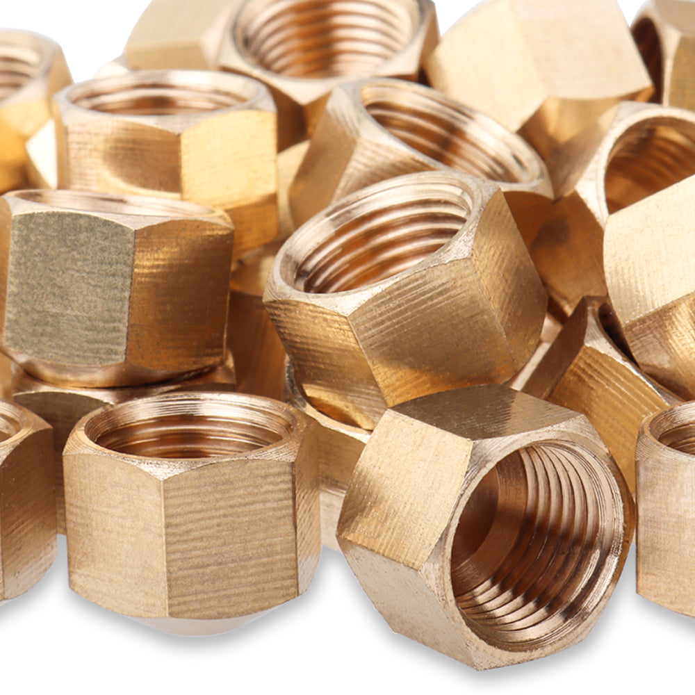 LTWFITTING 1/4-Inch Brass Compression Cap Stop Valve Cap,Brass Compres