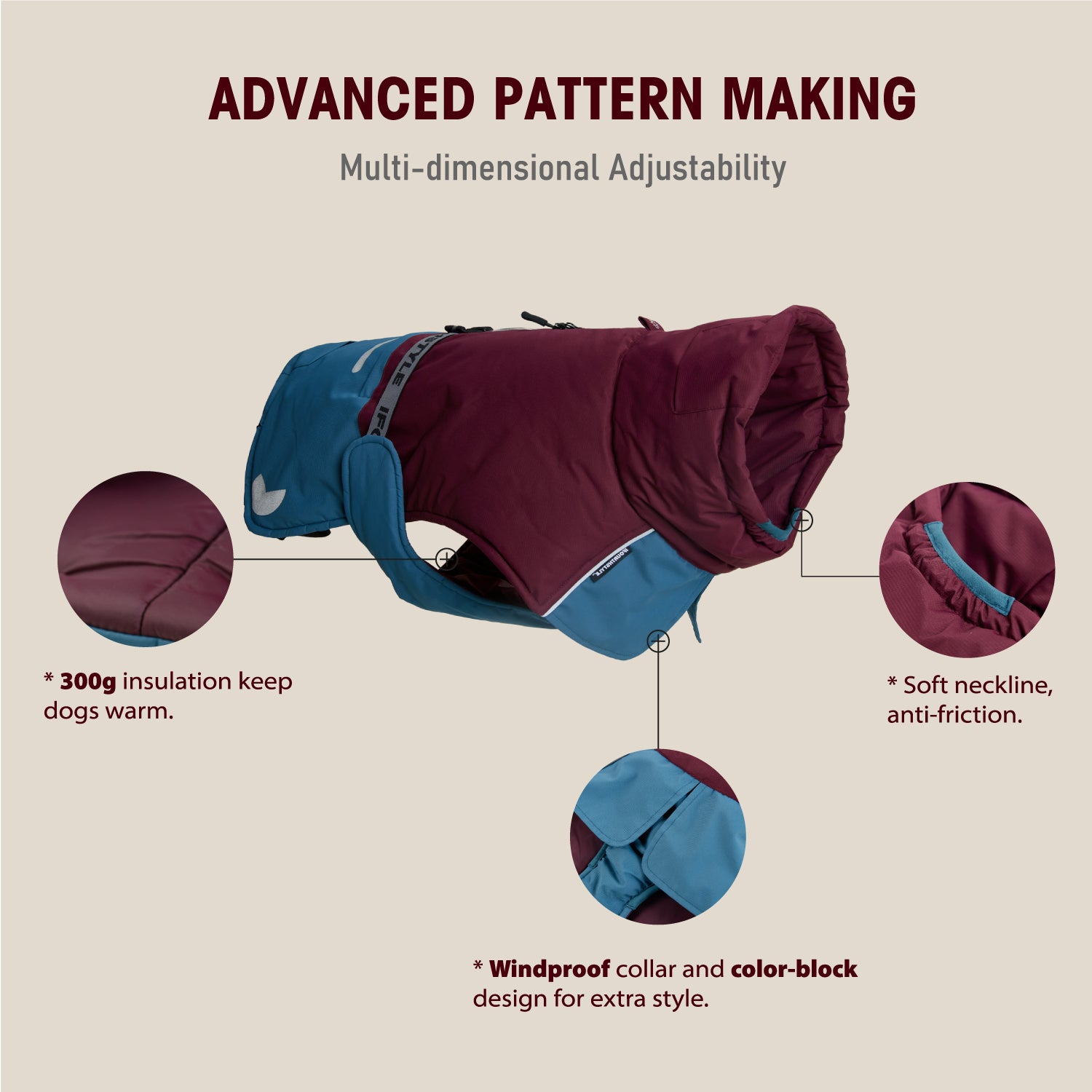 IFOURTHSTYLE  Dog Winter Outdoor Jacket Warm & Waterproof