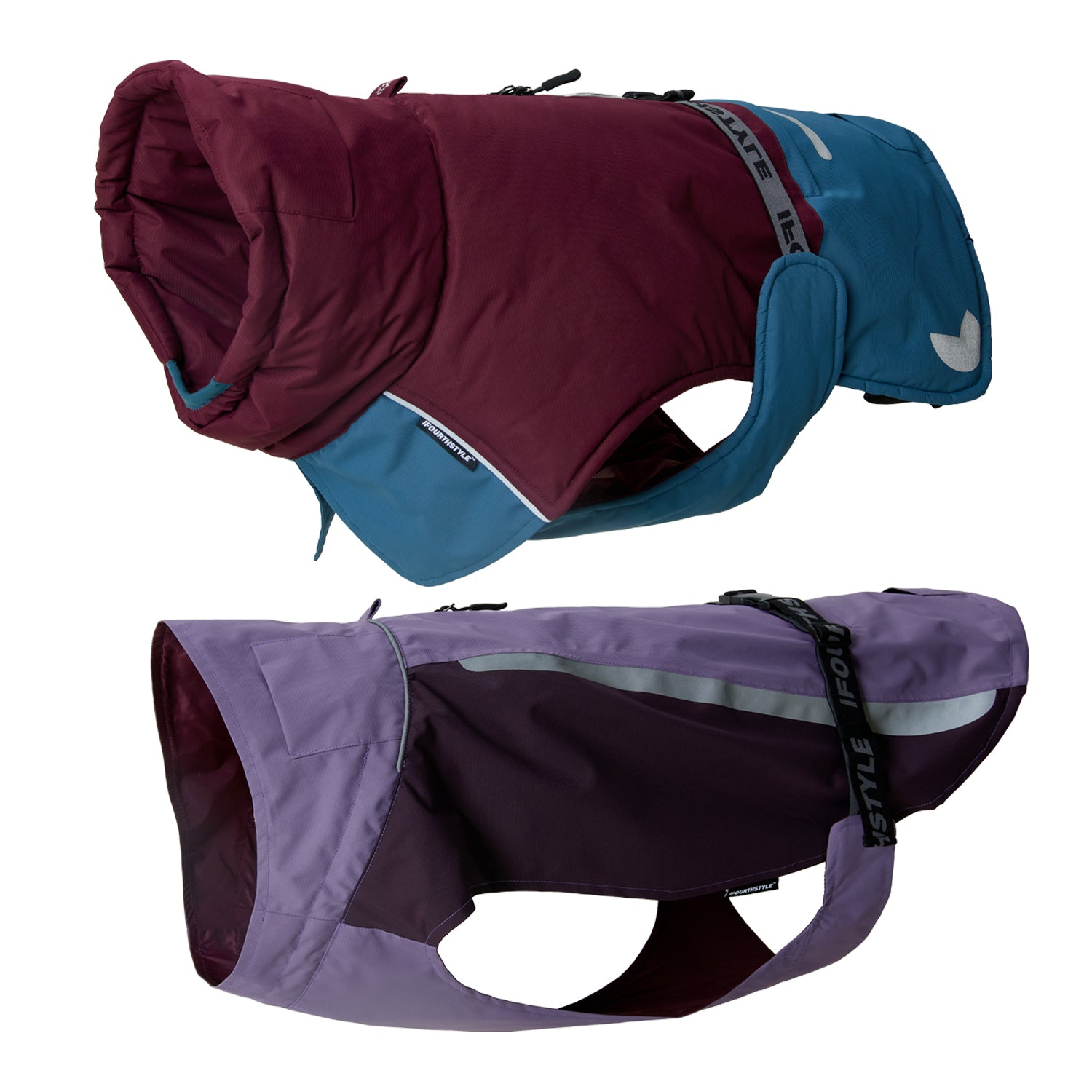 IFOURTHSTYLE Dog Winter Jacket and Raincoat Set  Waterproof 2-Pack