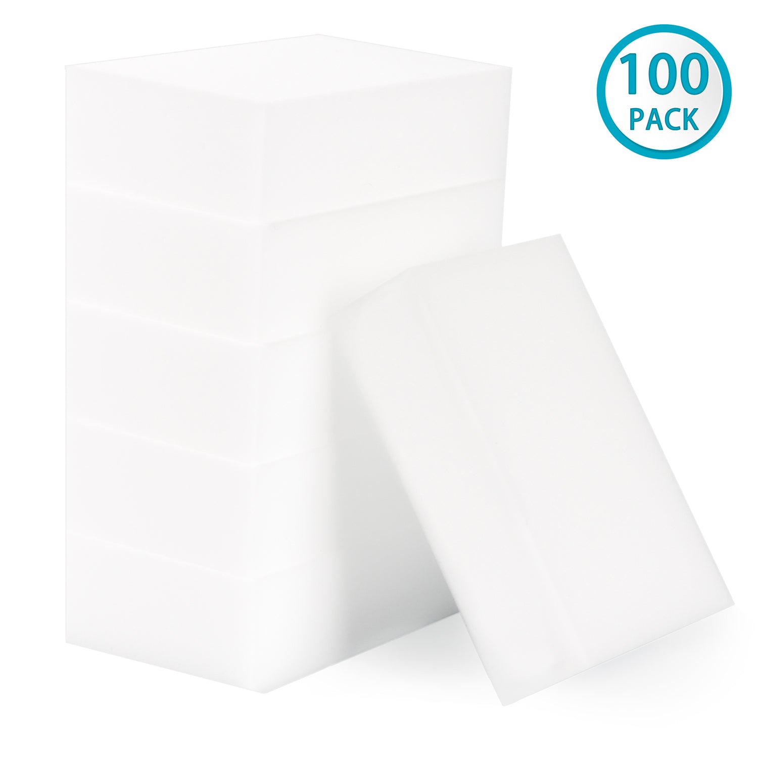 LTWHOME Bulk Pack Magic Cleaning Sponge Multi-functional Melamine Foam for Kitchen, Bathroom, Wall(Pack of 100)