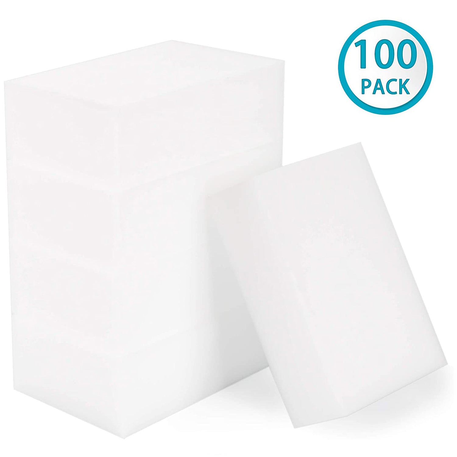 LTWHOME Bulk Pack Medium Size Magic Cleaning Sponge Eraser Multi-Functional Melamine Foam Extra Durable(Pack of 100)