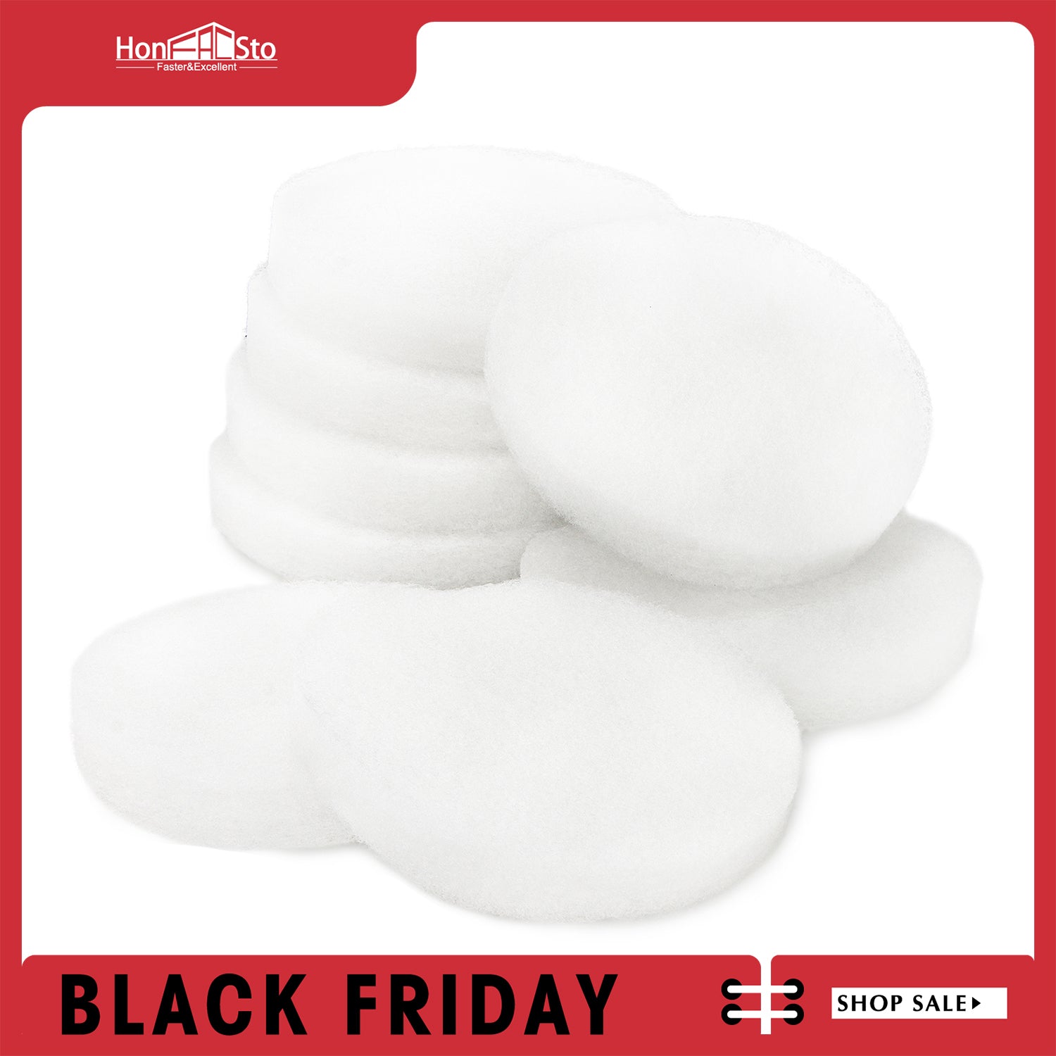 LTWHOME Compatible Polishing Pads Suitable for Fluval FX512 Filter(Pack of 12)