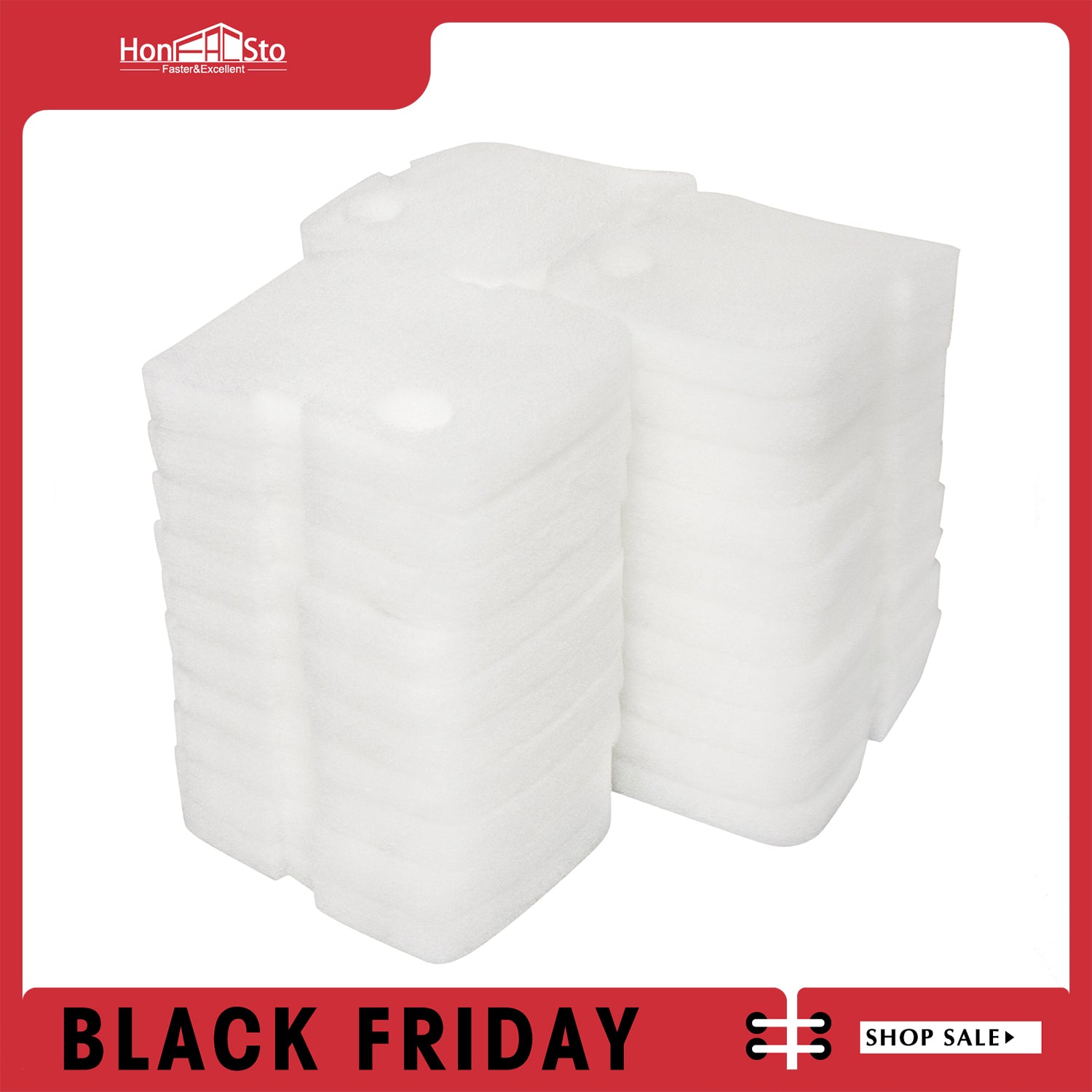 LTWHOME Floss Pads Fit for Cascade 700/1000 GPH Canister Filter (Pack of 30)