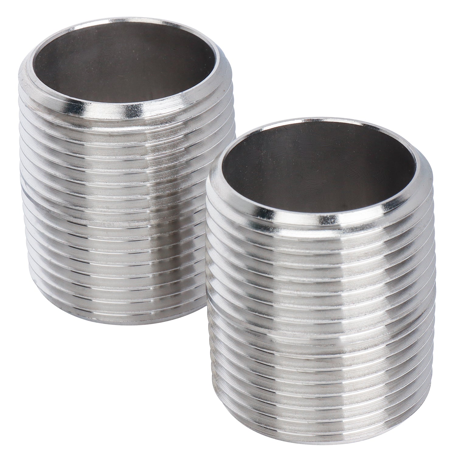 LTWFITTING Stainless Steel 316 Pipe 1-1/2 Inch Long Nipple Fitting 1 Inch Male NPT (Pack of 2)