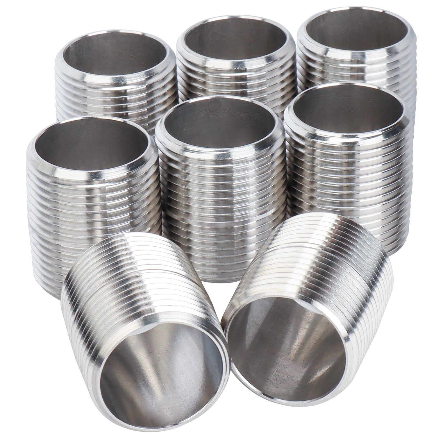 LTWFITTING Stainless Steel 316 Pipe 1-1/2 Inch Long Nipple Fitting 1 Inch Male NPT (Pack of 20)