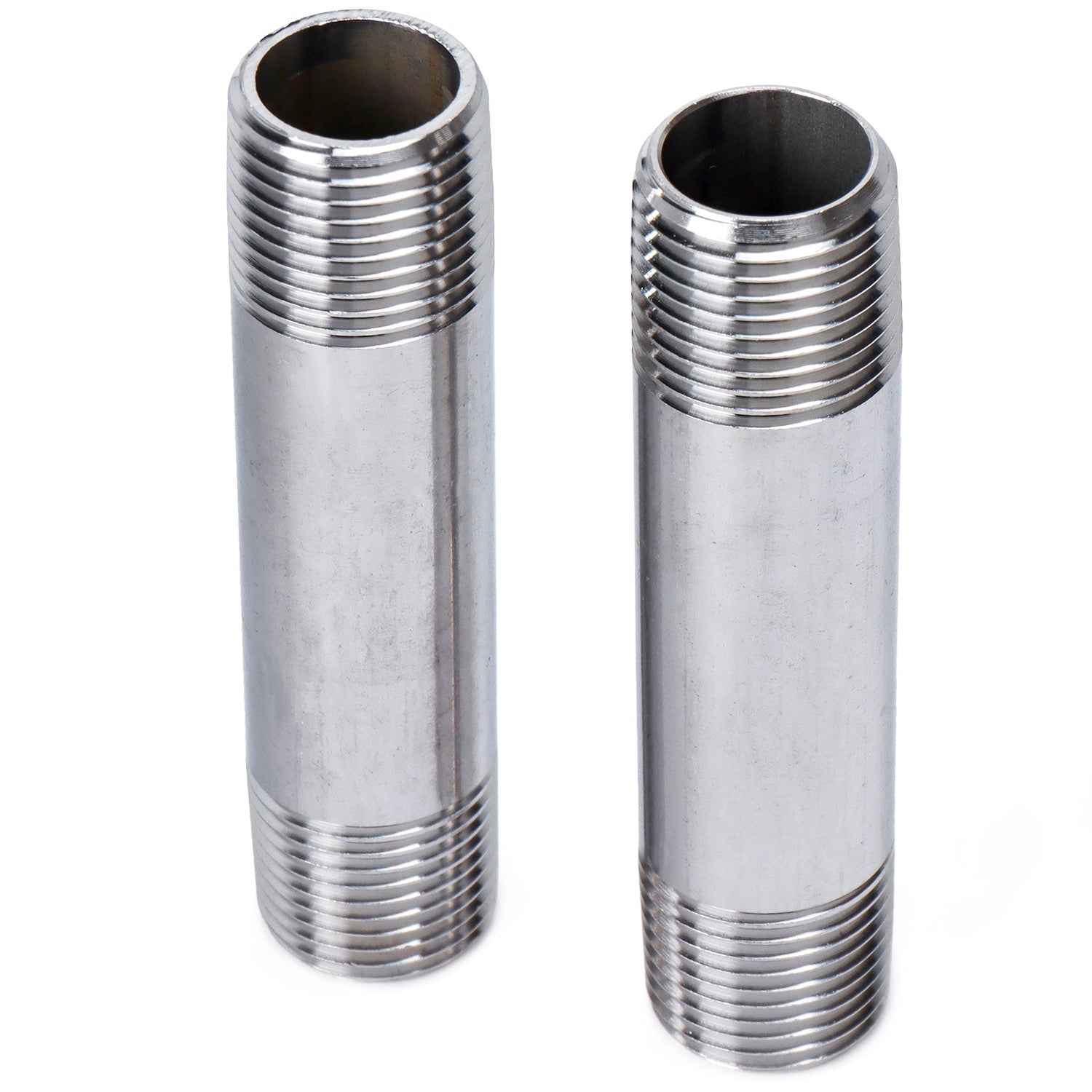 LTWFITTING Stainless Steel 316 Pipe 3-1/2 Inch Long Nipple Fitting 1/2 Inch Male NPT (Pack of 2)