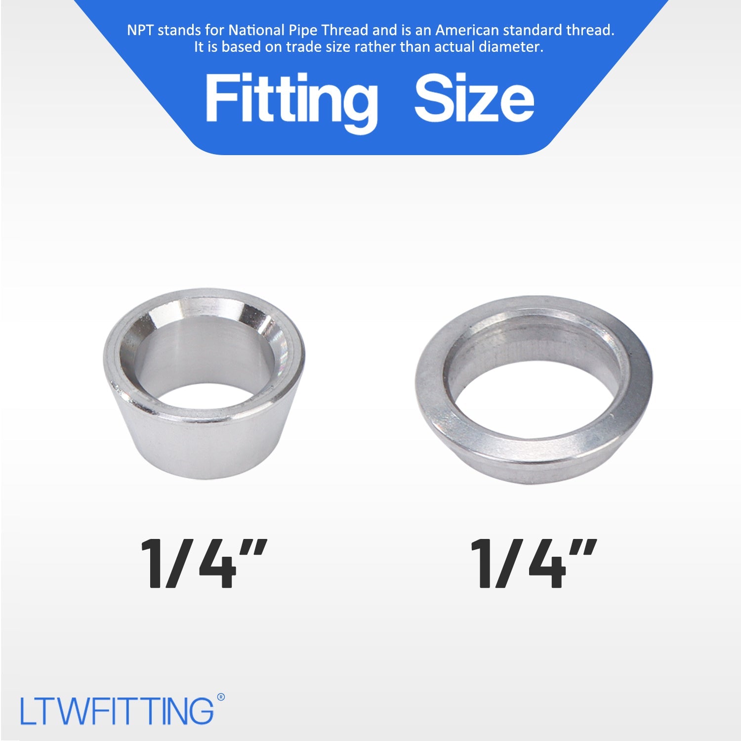 LTWFITTING 1/4-Inch Stainless Steel 316 Compression Sleeves Ferrels, STAINLESS STEEL 316 COMPRESSION FITTING (Pack of 250)