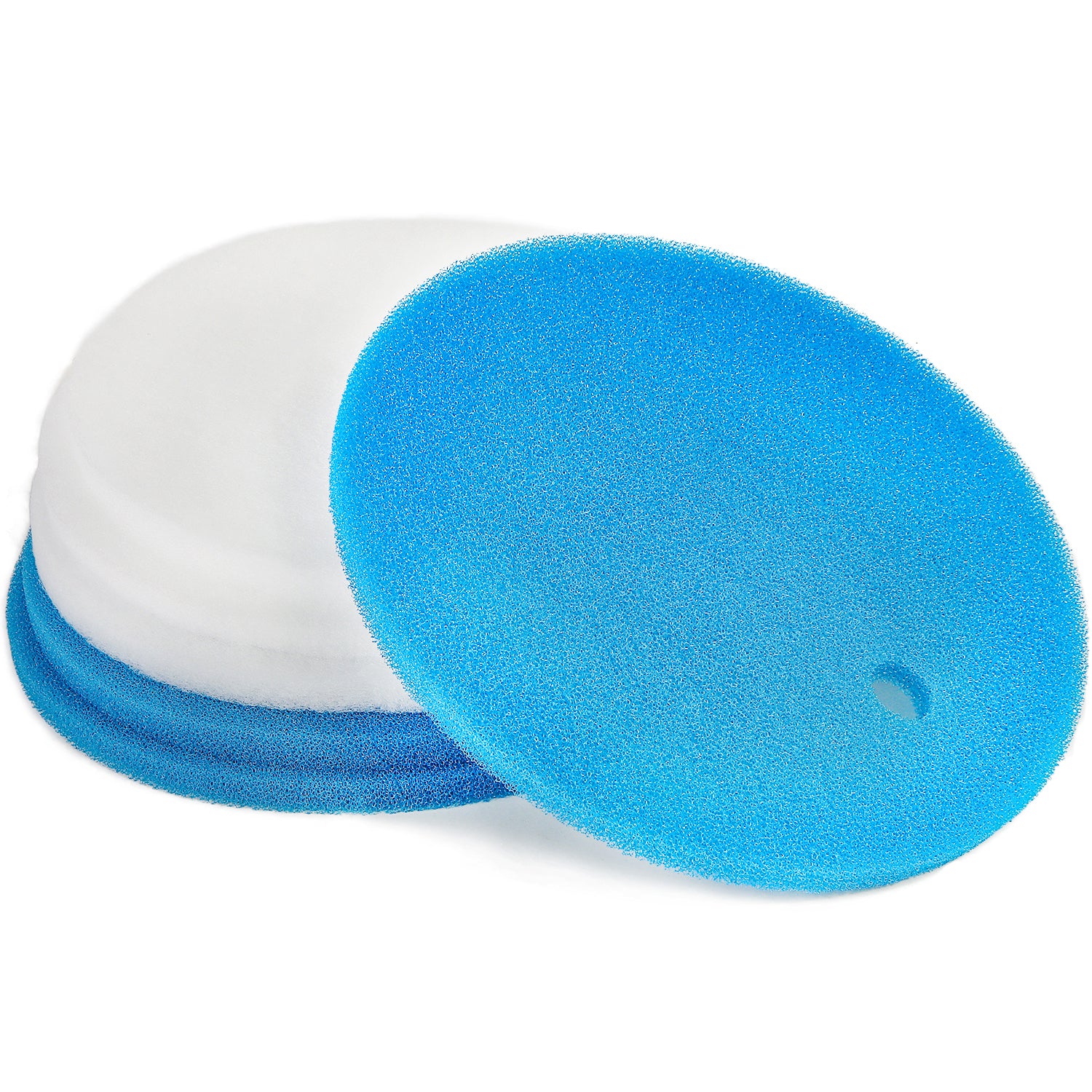 LTWHOME Compatible White Filter Floss and Blue Filter Pad Replacement for Tetra Pond Clear Choice Biofilter (Pack of 6)