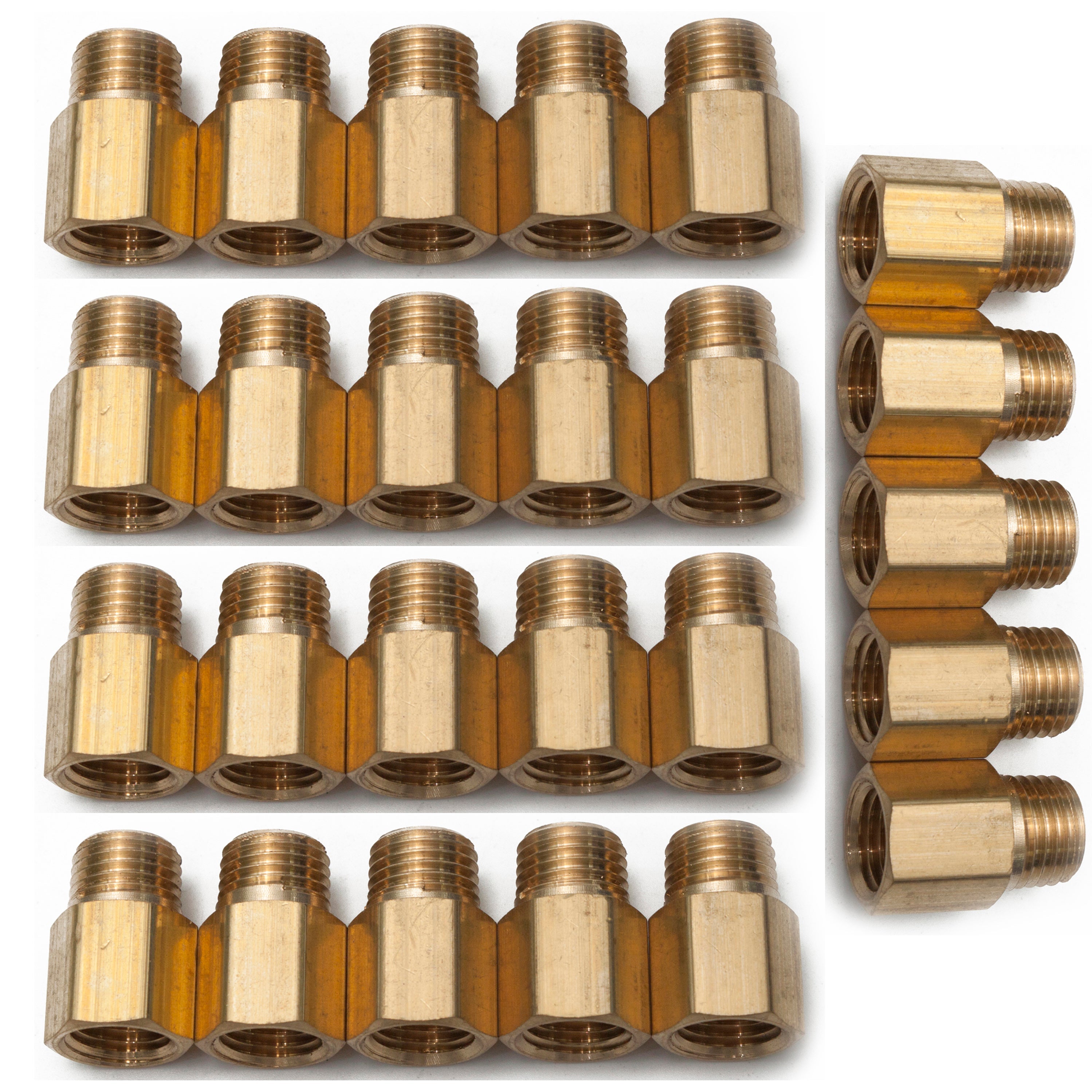 LTWFITTING Lead Free Brass Pipe 1/4 Inch Male x 1/4 Inch Female NPT Adapter Fuel Gas Air (Pack of 25)