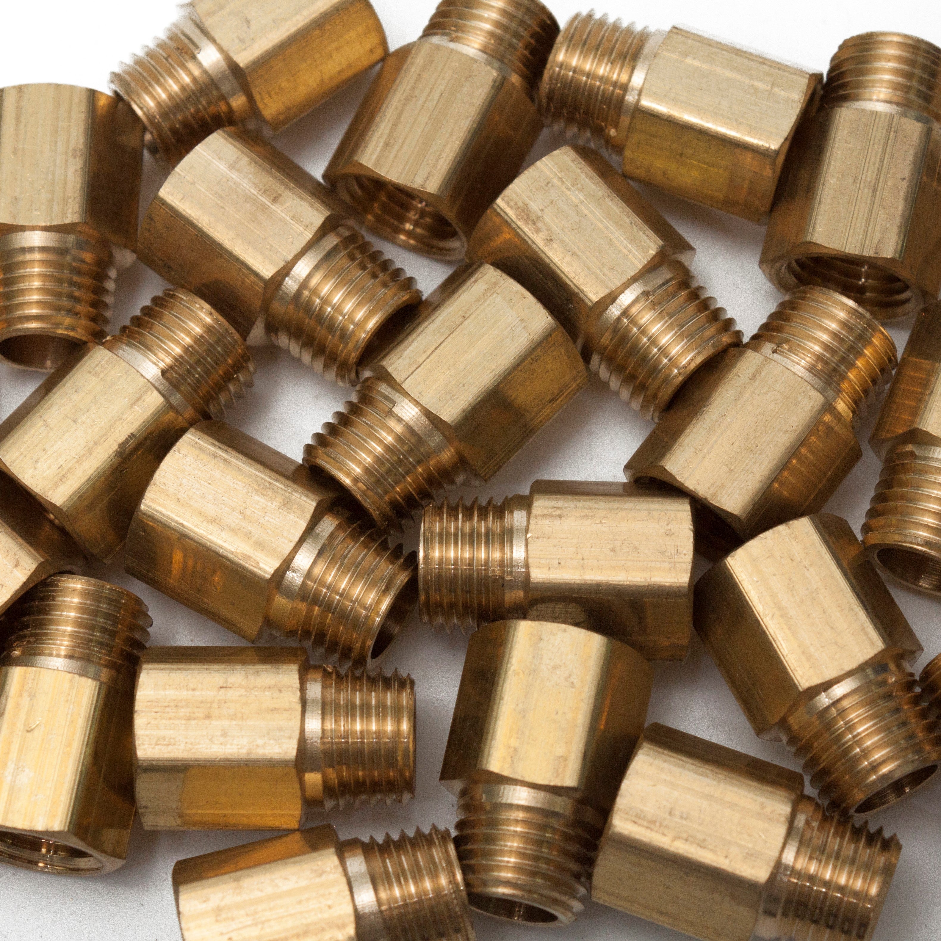 LTWFITTING Lead Free Brass Pipe 1/4 Inch Male x 1/4 Inch Female NPT Adapter Fuel Gas Air (Pack of 500)