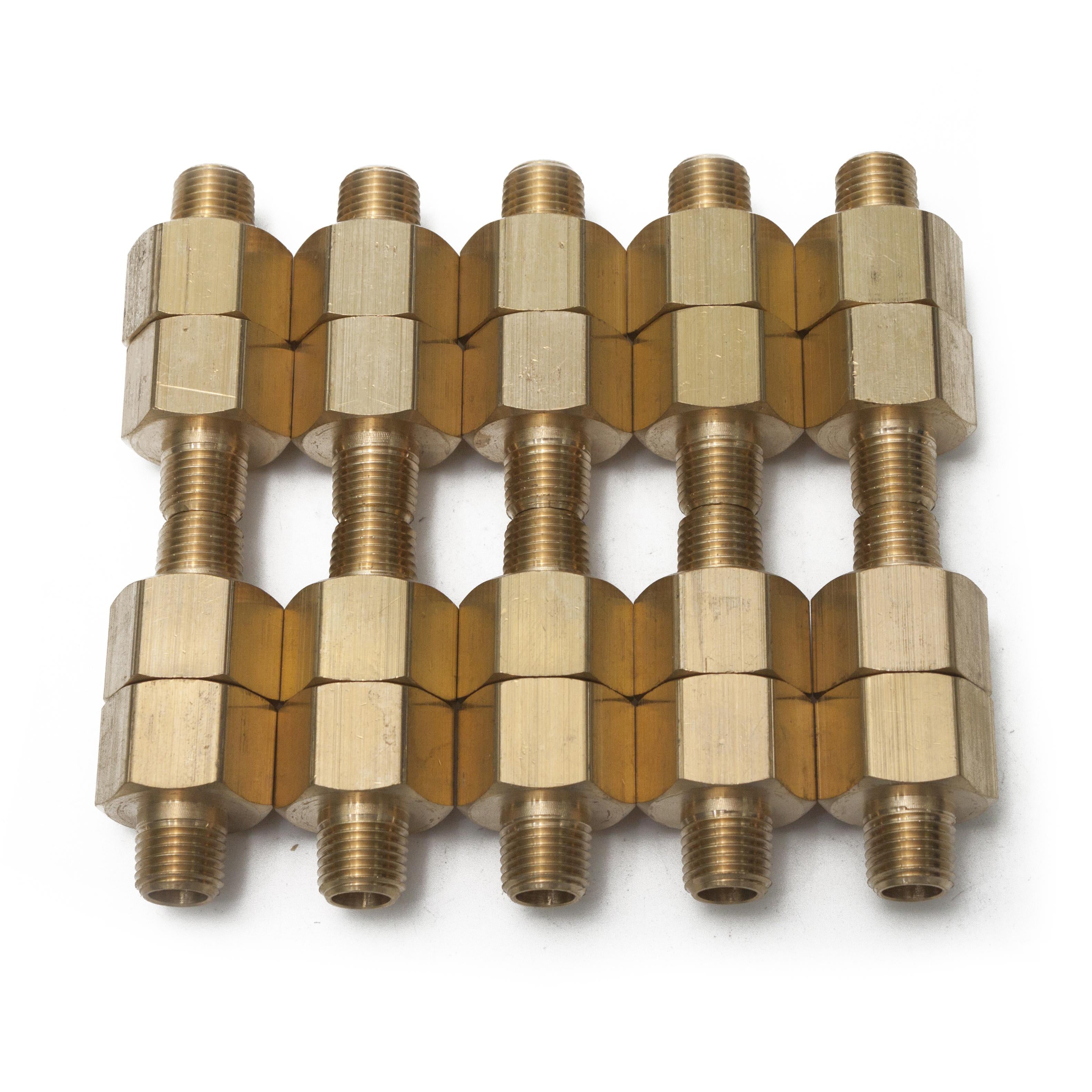 LTWFITTING Brass Pipe 1/2 Inch Female x 1/4 Inch Male NPT Adapter Fuel Gas Air(Pack of 20)