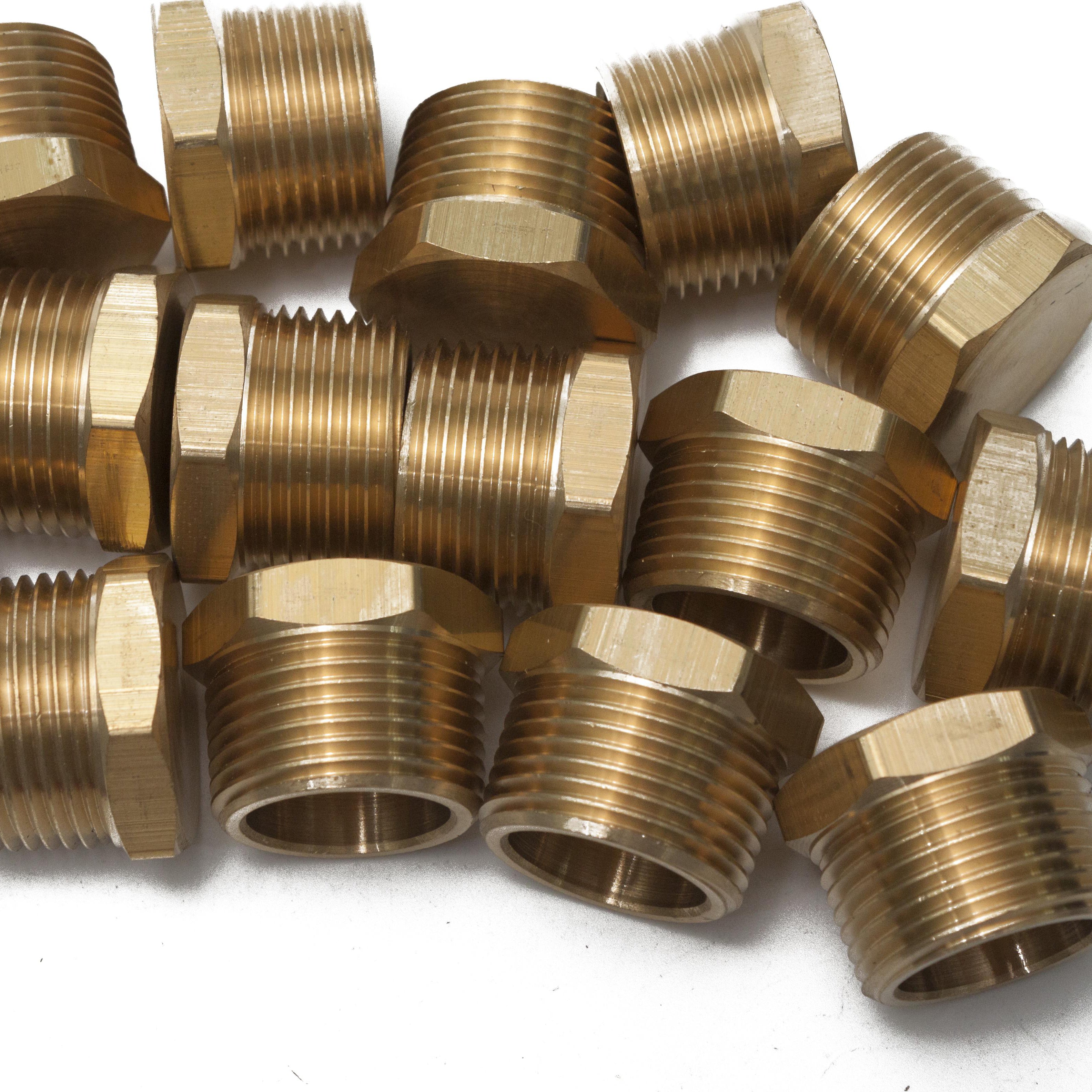 LTWFITTING Brass Pipe Hex Head Plug Fittings 3/4-Inch Male NPT Air Fuel Water Boat(Pack of 150)