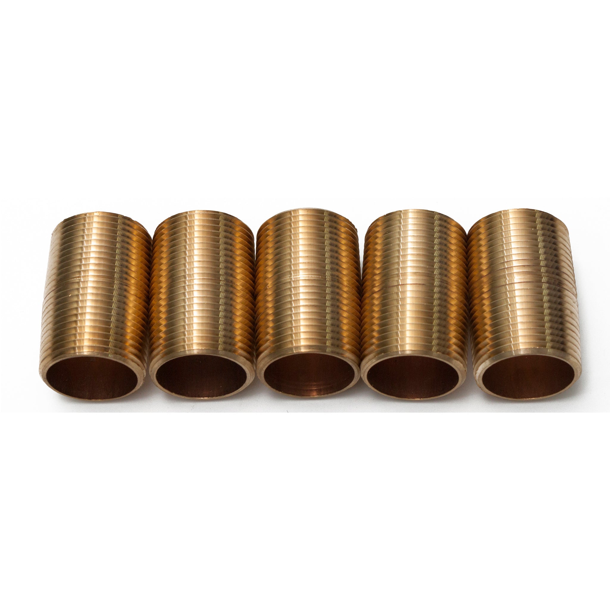 LTWFITTING Brass Pipe 2 Inch Long Nipples Fitting 1 Inch Male NPT Air Water(Pack of 5)