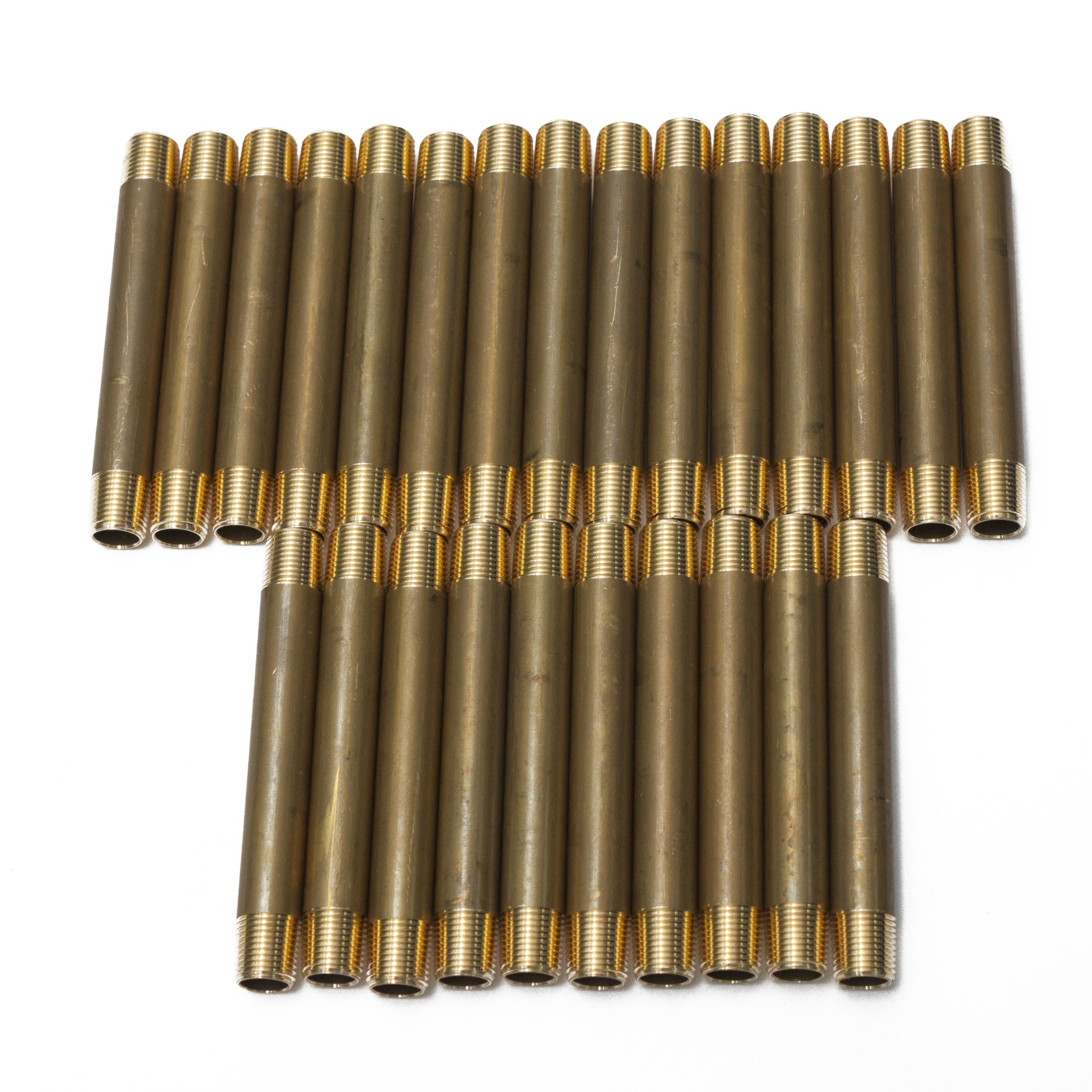 LTWFITTING Brass Pipe 3 Inch Long Nipple Fitting 1/8 Male NPT Air Water(Pack of 25)