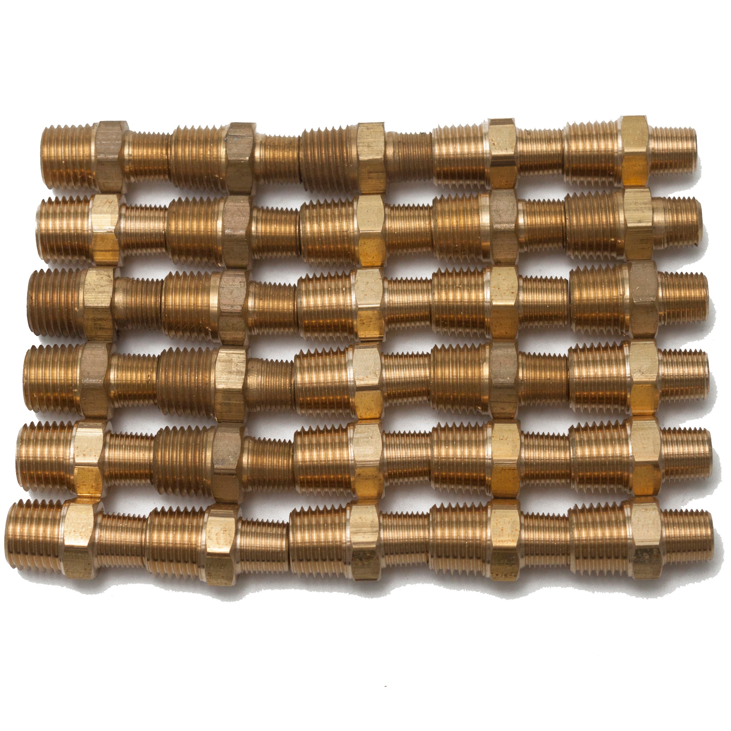 LTWFITTING Brass Pipe Hex Reducing Nipple Fitting 1/4 Inch x 1/8 Inch Male NPT(Pack of 30)