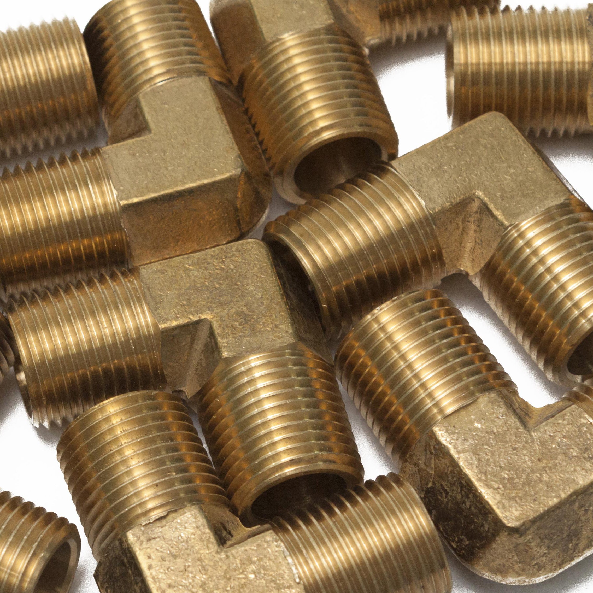 LTWFITTING Brass Pipe Male 90 Deg Elbow Fitting 1/2-Inch NPT Water Fuel(Pack of 80)
