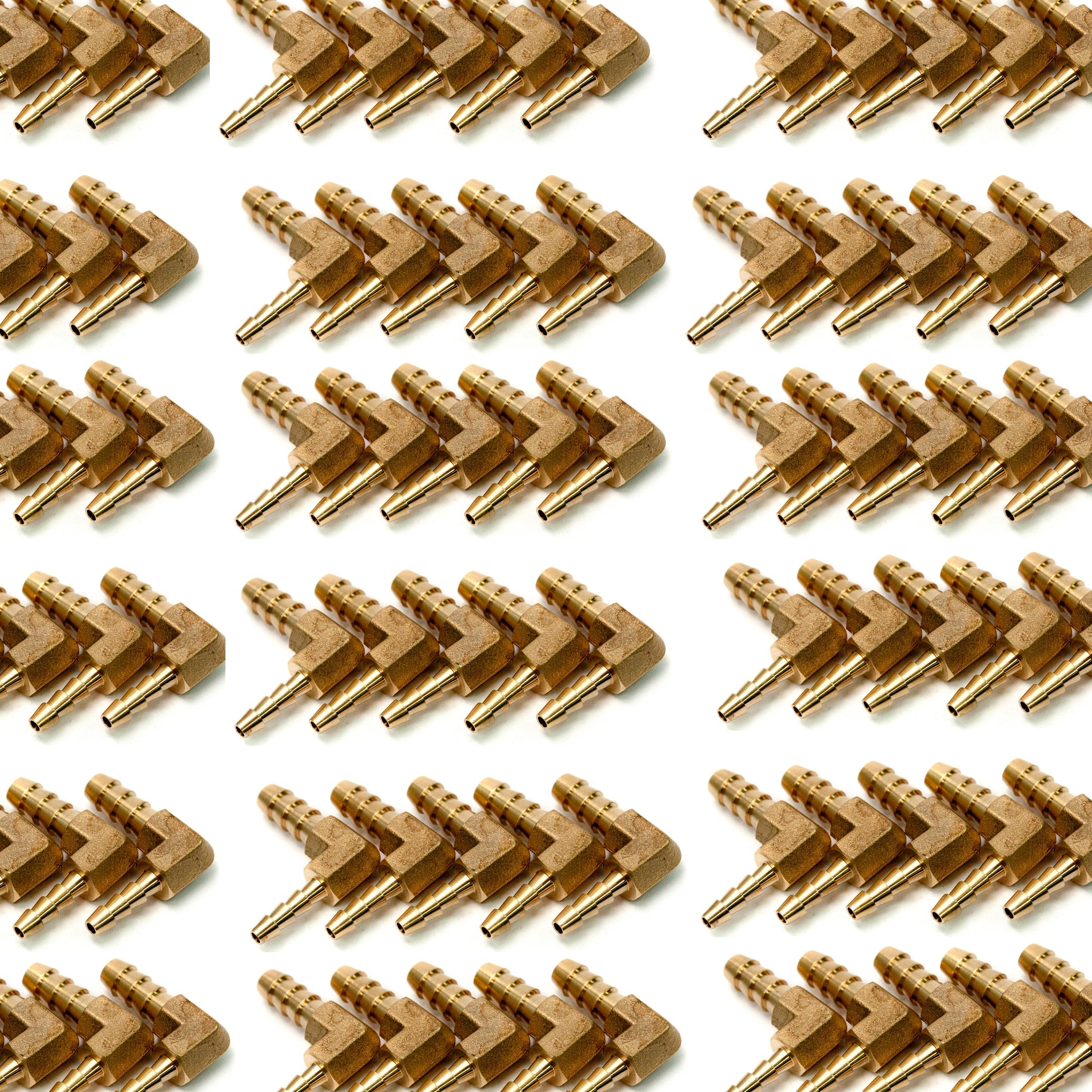 LTWFITTING LTWFITTING 90 Deg Reducing Elbow Brass Barb Fitting 1/4-Inch x1/8-Inch Hose ID Air/Water/Fuel/Oil/Inert Gases (Pack of 800)
