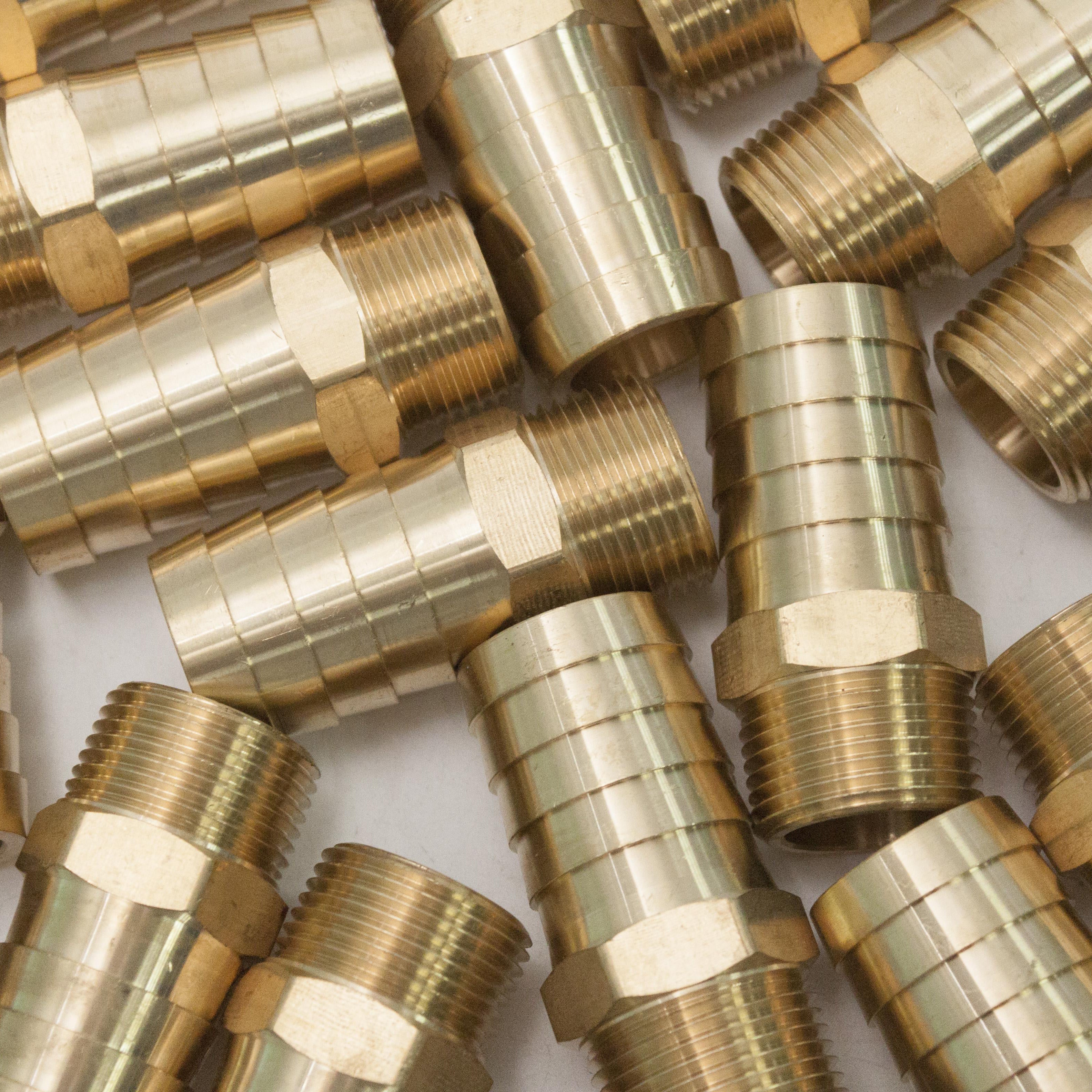 LTWFITTING Brass Fitting Connector 1-Inch Hose Barb x 3/4-Inch NPT Male Fuel Water(Pack of 60)