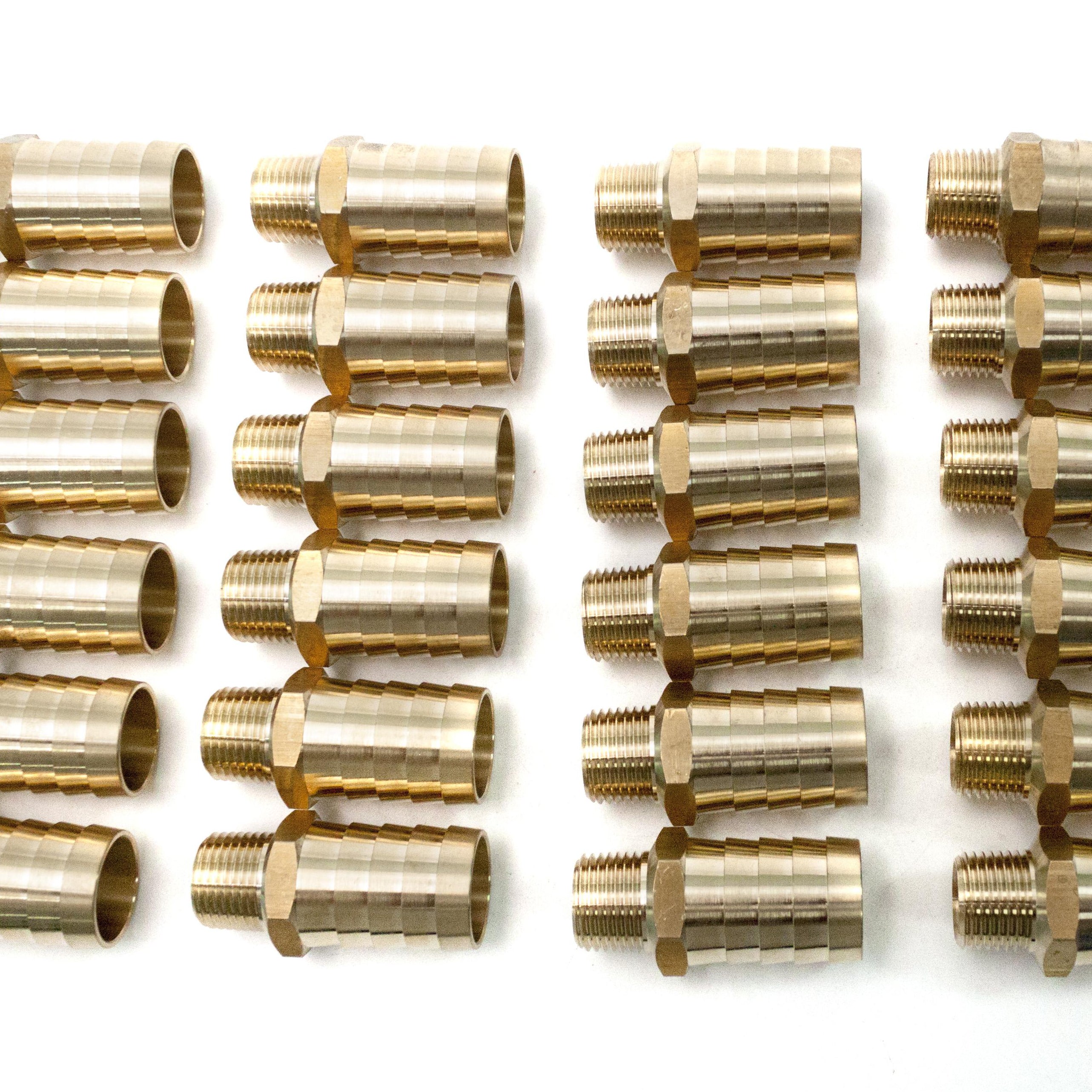 LTWFITTING Brass Fitting Connector 1-Inch Hose Barb x 1/2-Inch NPT Male Fuel Gas Water(Pack of 100)