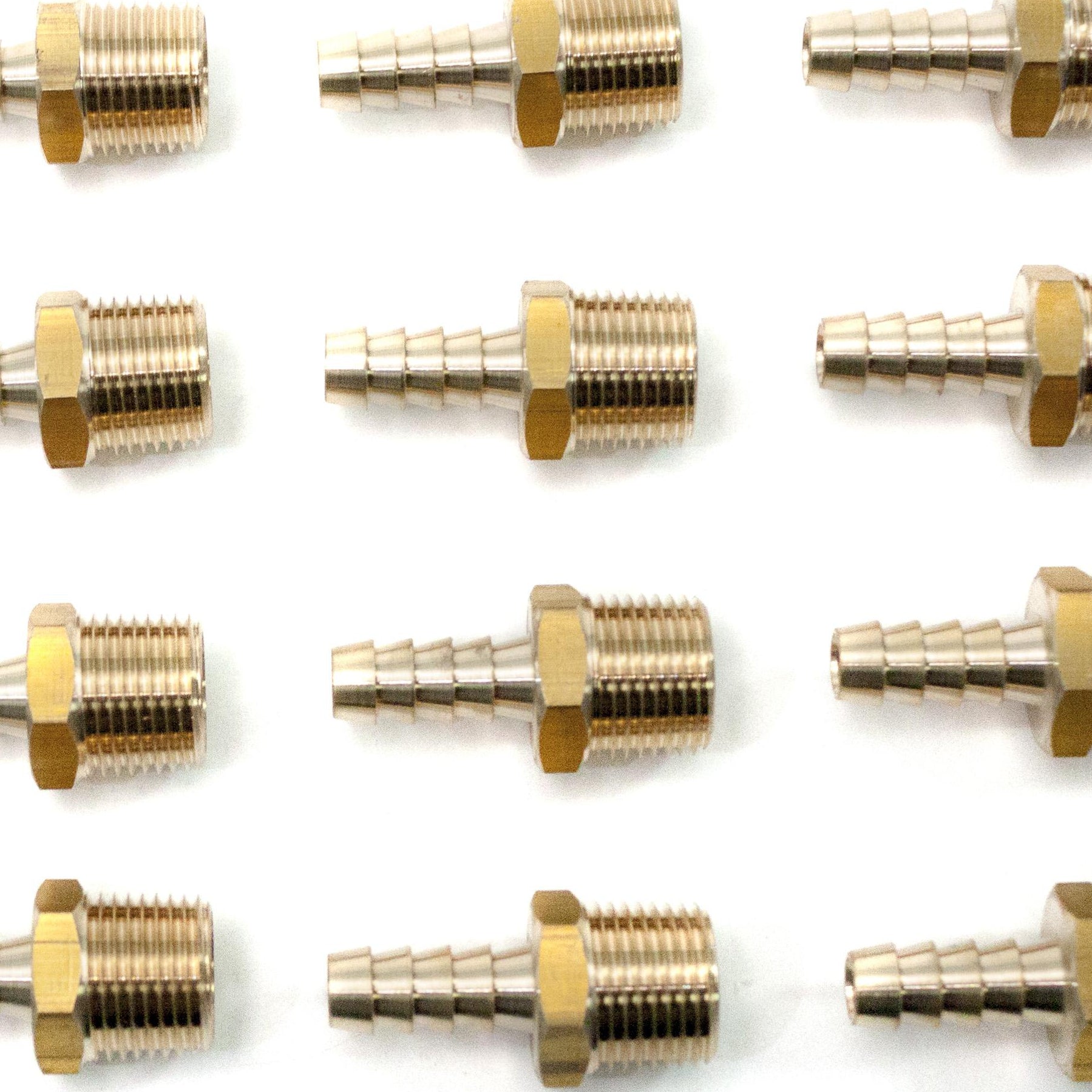 LTWFITTING Brass Fitting Coupler 5/16-Inch Hose Barb x 3/8-Inch Male NPT Fuel Gas Water(Pack of 20)