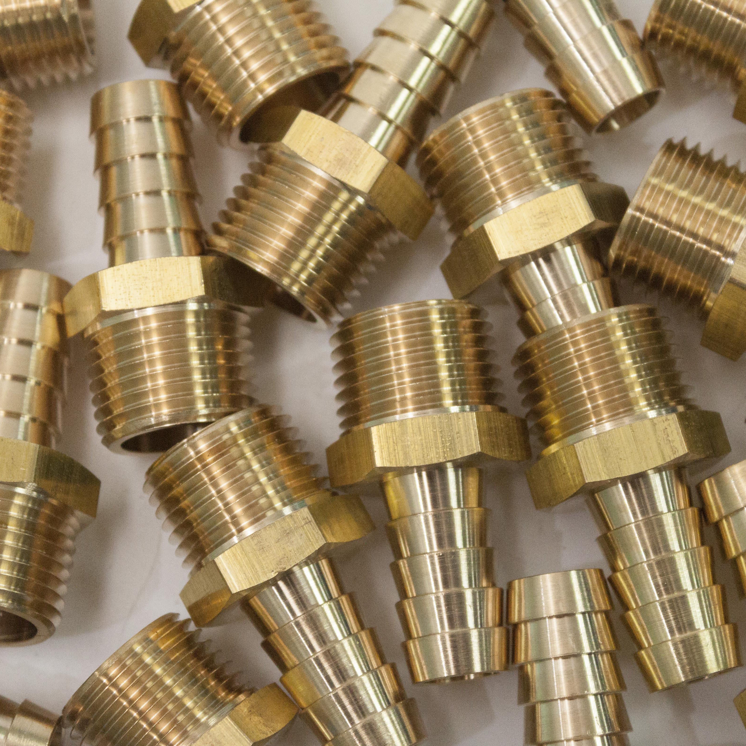LTWFITTING Brass Fitting Connector 1/2-Inch Hose Barb x 1/2-Inch NPT Male Fuel Gas Water(Pack of 150)
