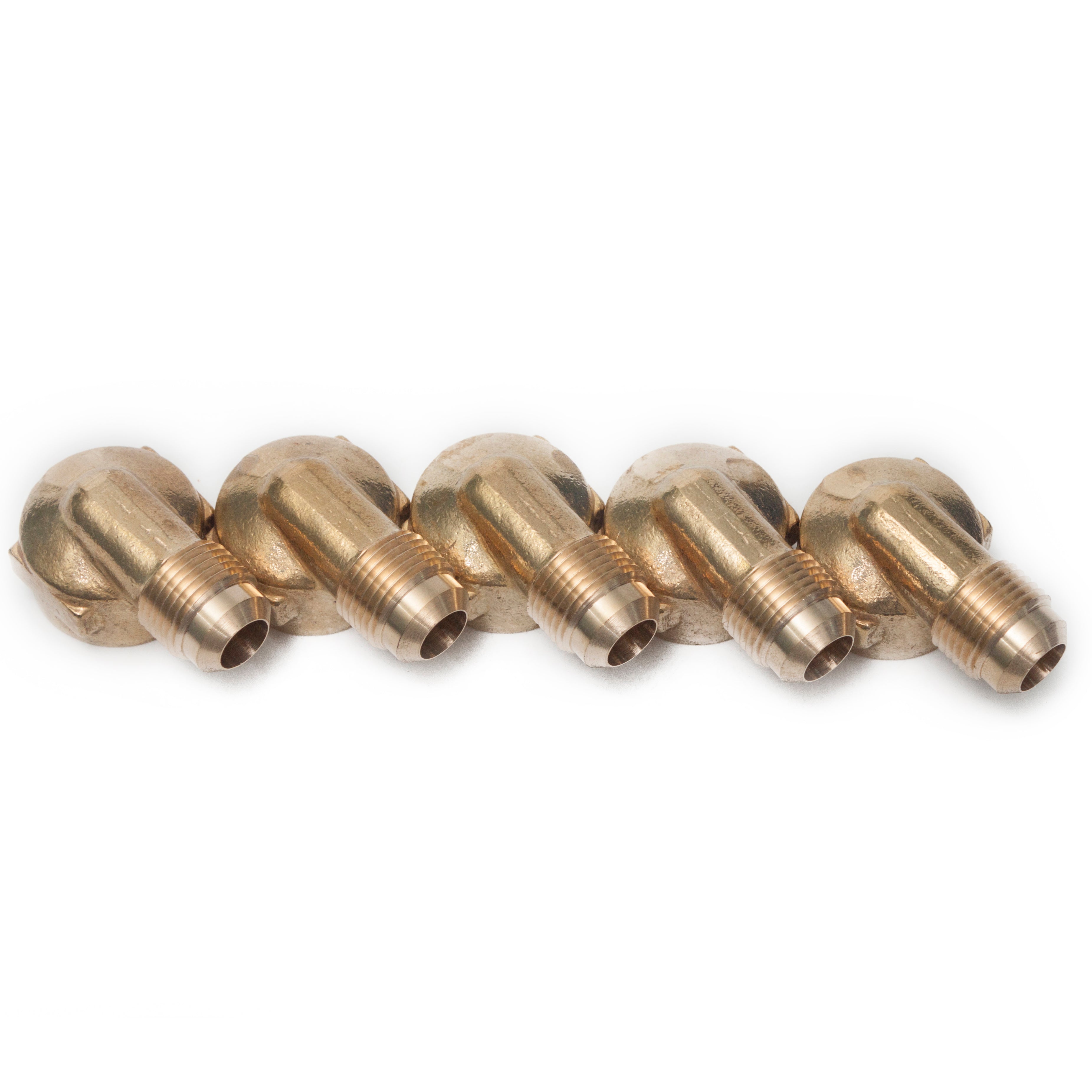 LTWFITTING Brass 1/2 Inch OD x 3/4 Inch Female NPT 45 Deg Flare 90 Degree Flare Elbow Tube Fitting(Pack of 5)