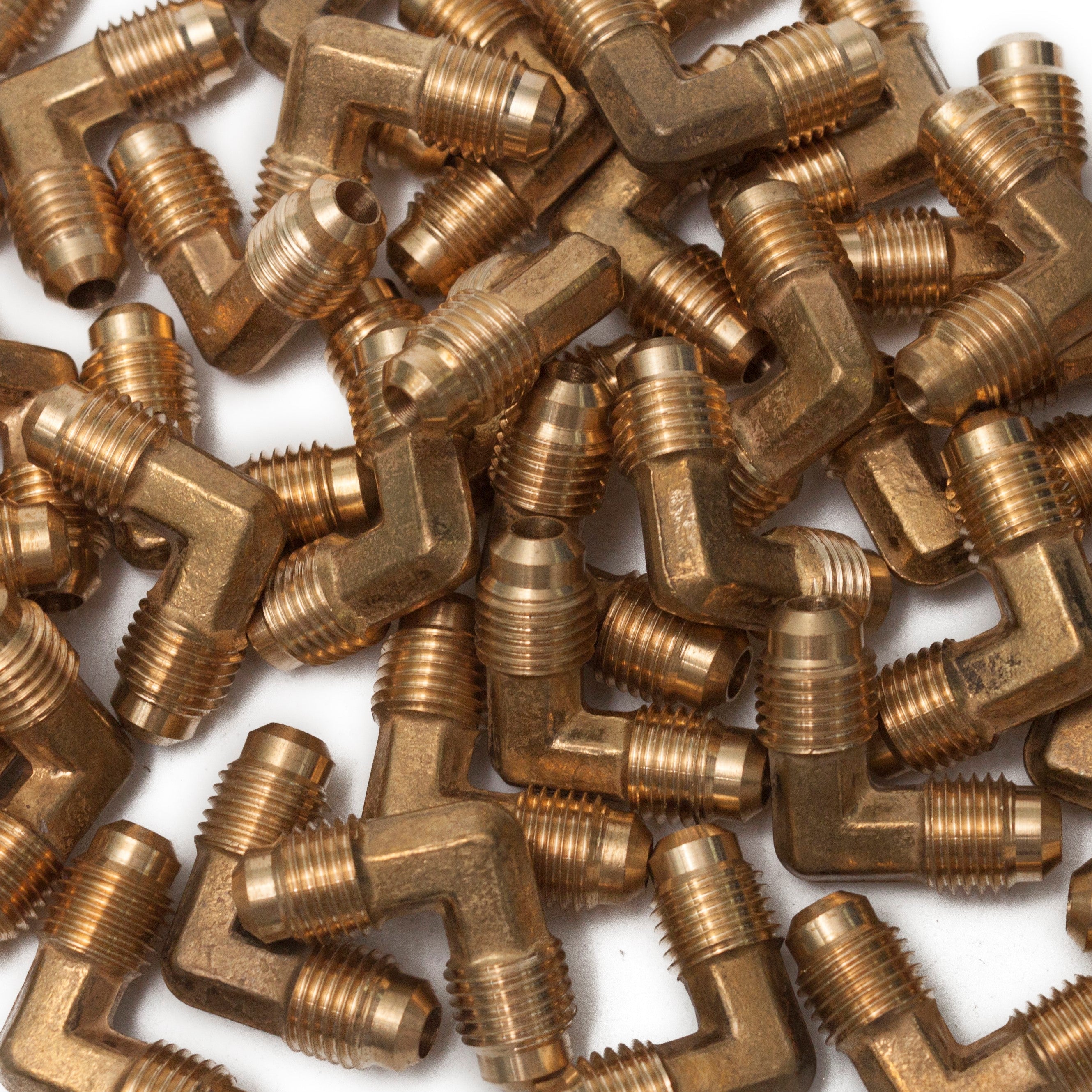 LTWFITTING Brass 1/4 Inch OD 90 Degree Flare Union Elbow,Brass Flare Tube Fitting(Pack of 400)
