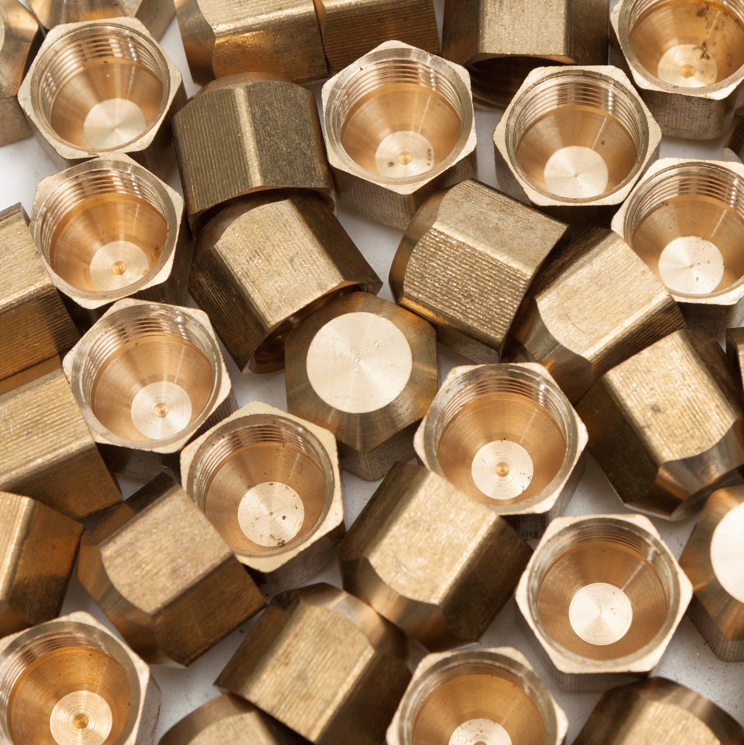 LTWFITTING Brass 3/8 Inch OD Flare Cap, Brass Flare Tube Fitting(Pack of 500)