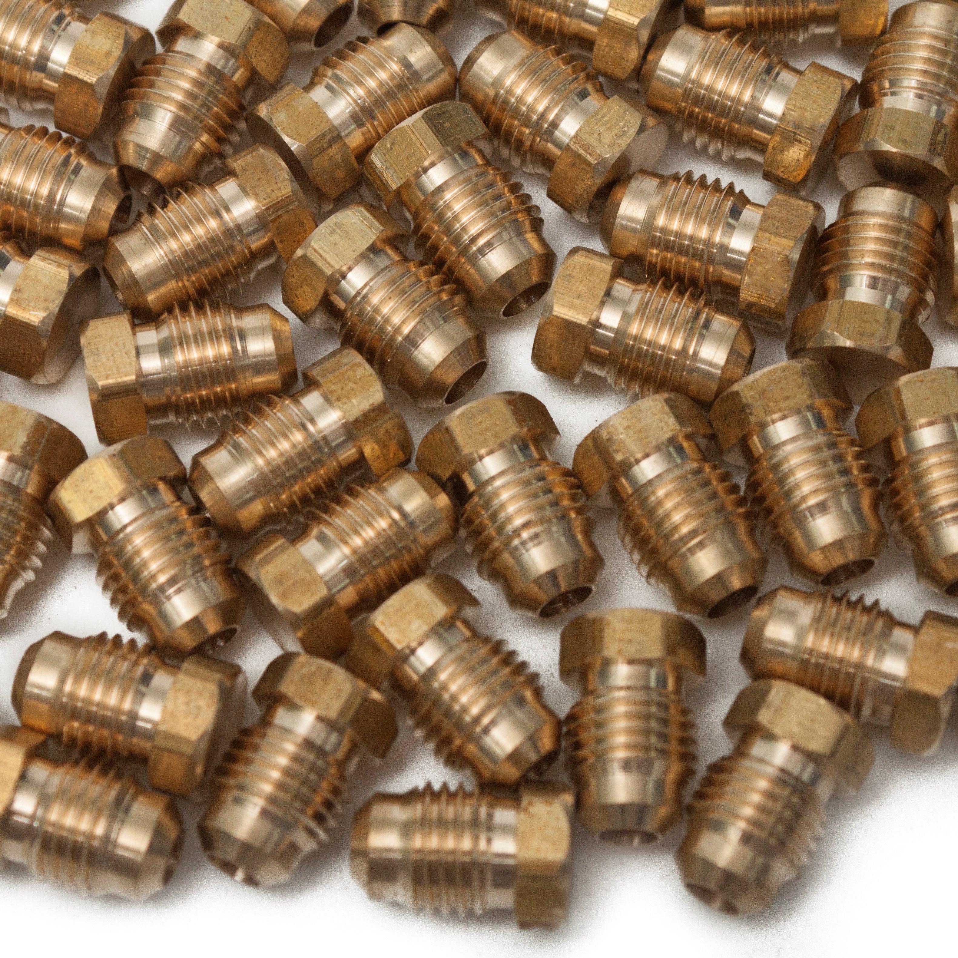 LTWFITTING Brass Flare 1/4 Inch OD Plug, Brass Flare Tube Fitting(Pack of 800)