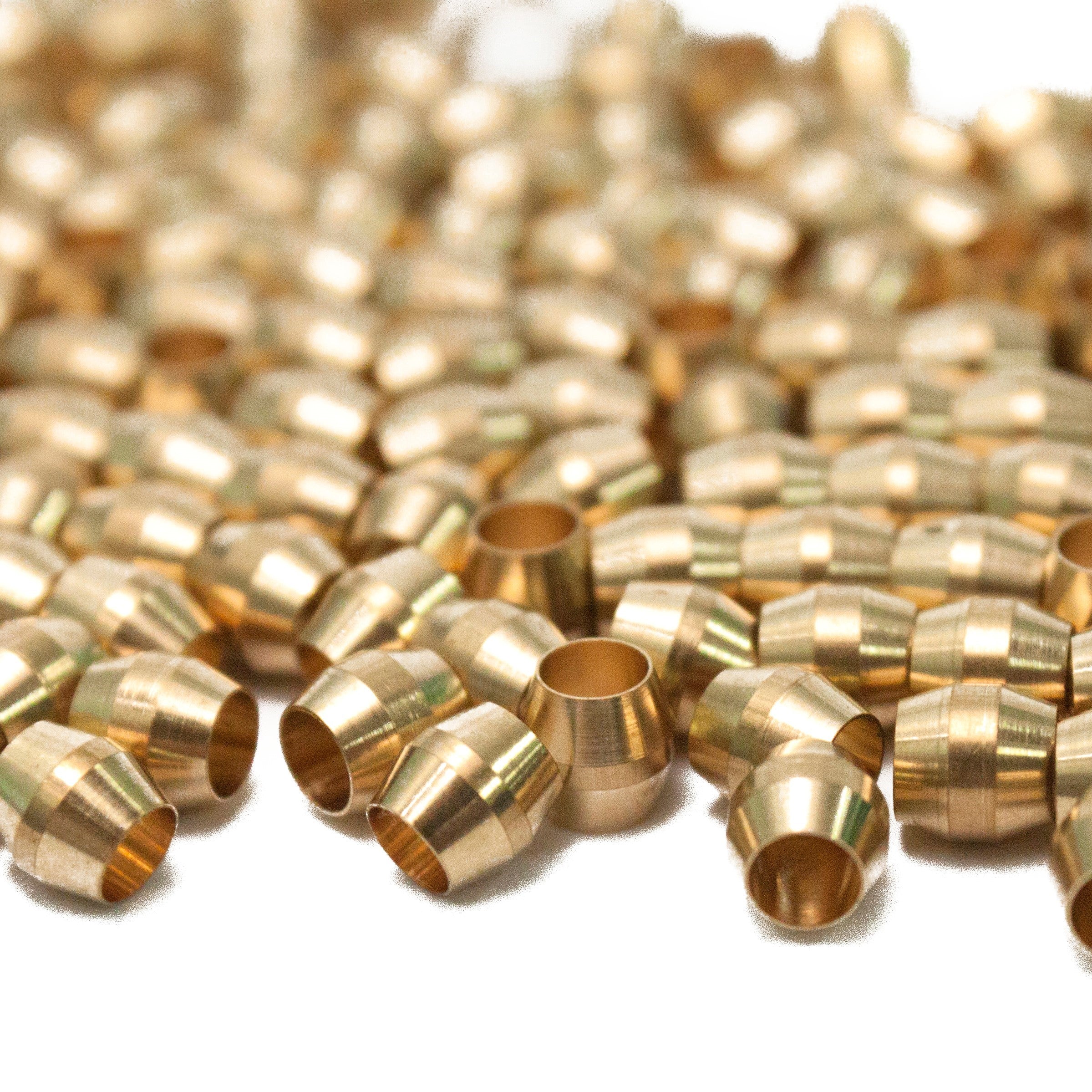 LTWFITTING 1/8-Inch Brass Compression Sleeves Ferrels,Brass Compression Fitting(Pack of 3000)