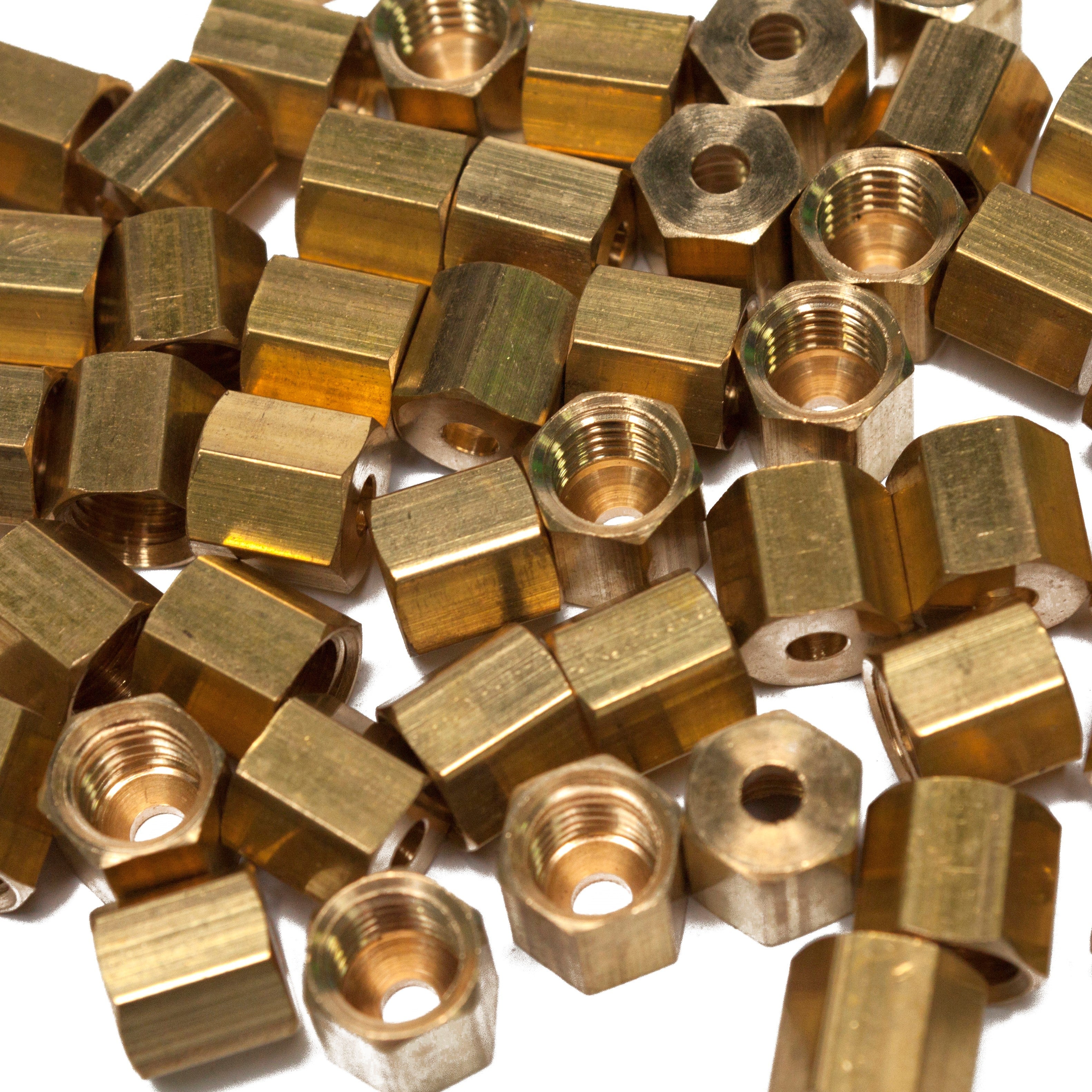 LTWFITTING 1/8-Inch Brass Compression Nut,Brass Compression Fitting(Pack of 1500)