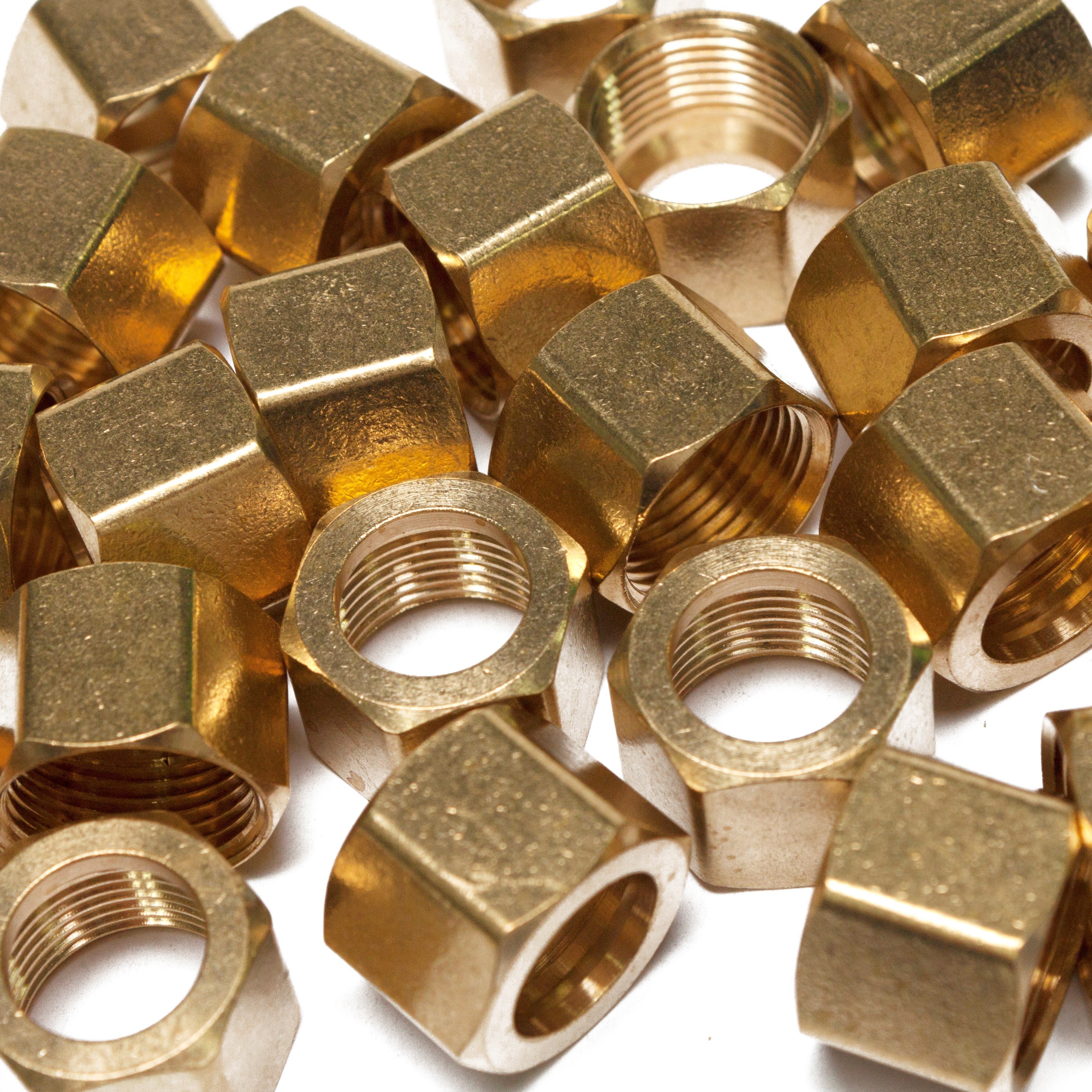 LTWFITTING 1/2-Inch Brass Compression Nut,Brass Compression Fitting(Pack of 500)