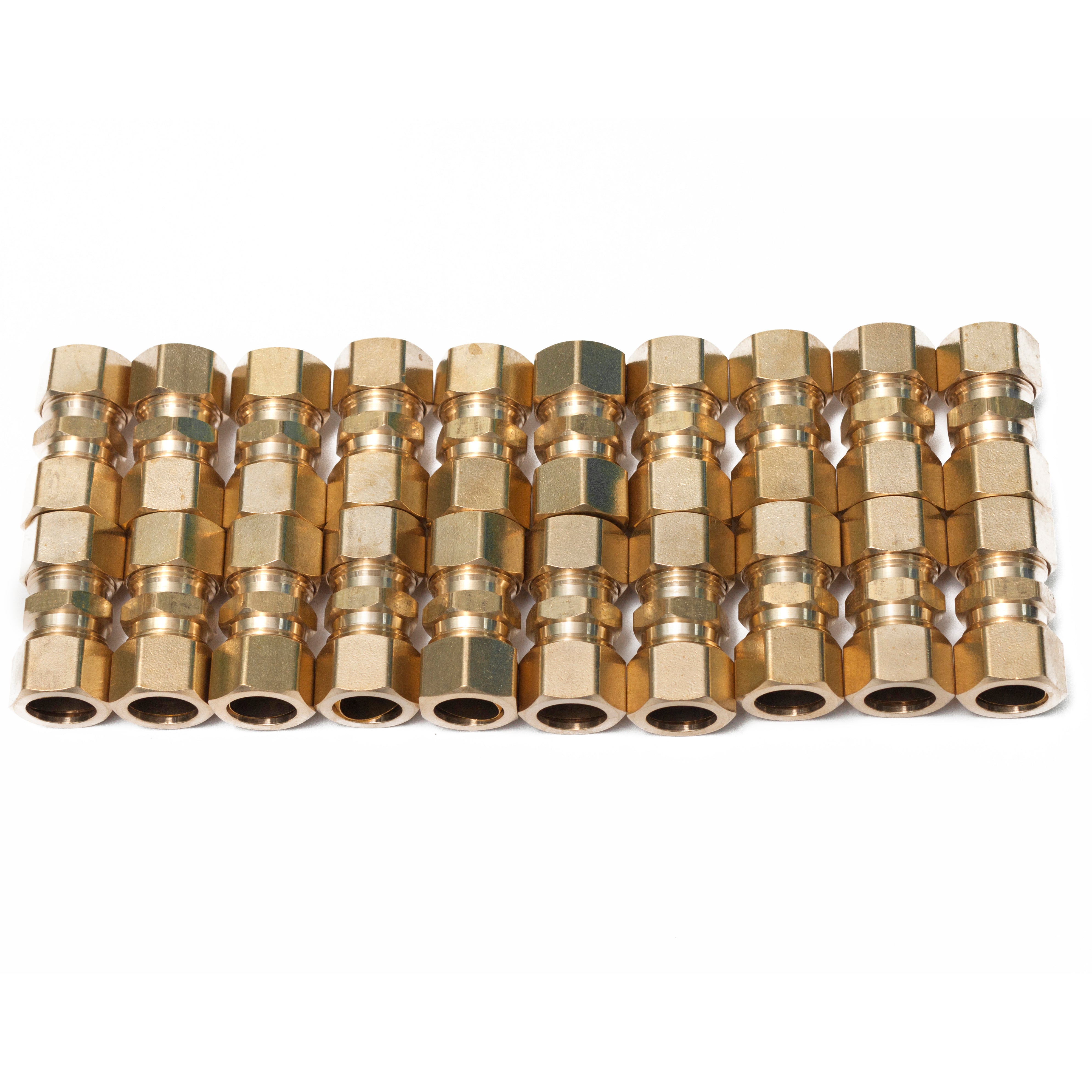 LTWFITTING 5/8-Inch OD Compression Union,Brass Compression Fitting(Pack of 20)