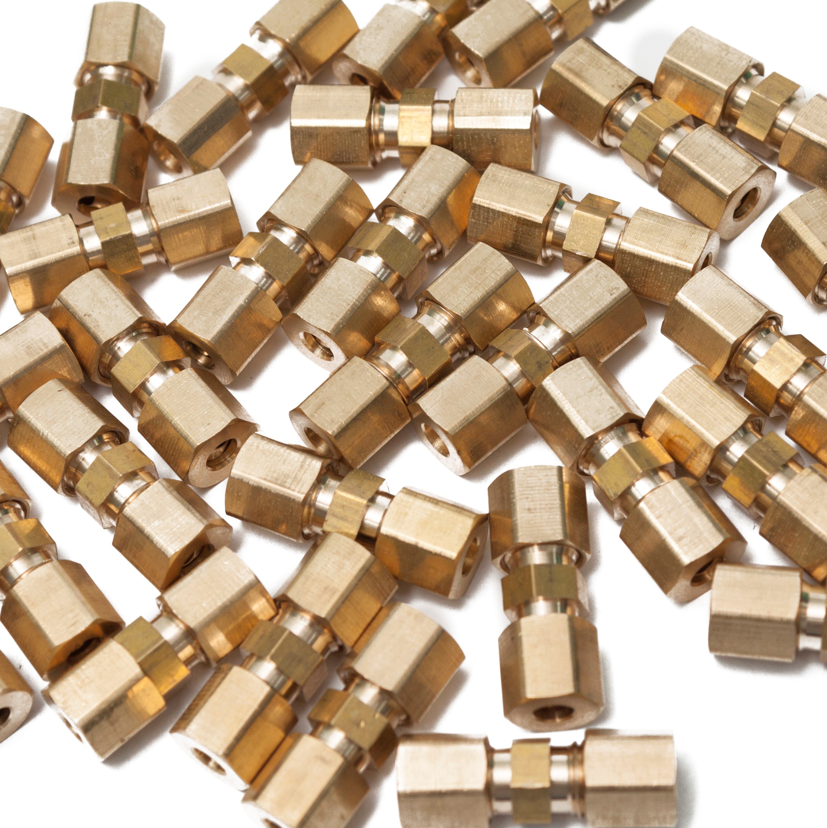 LTWFITTING 3/16-Inch OD Compression Union,Brass Compression Fitting(Pack of 400)