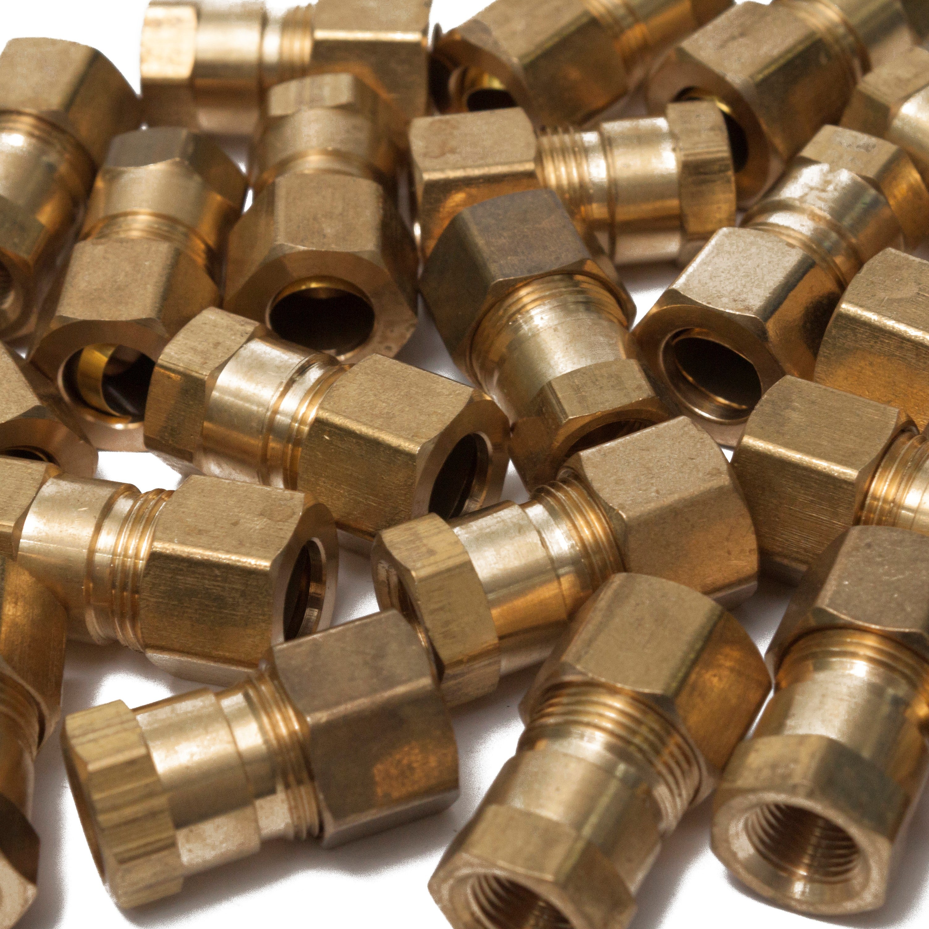 LTWFITTING Brass 3/8-Inch OD x 1/8-Inch Female NPT Compression Connector Fitting(Pack of 300)
