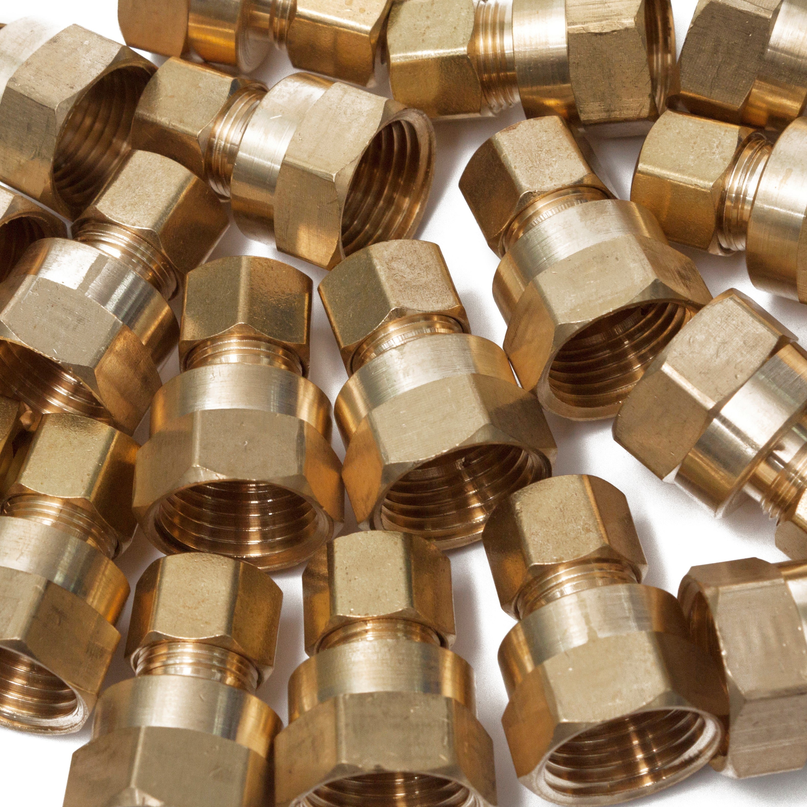 LTWFITTING Brass 3/8-Inch OD x 1/2-Inch Female NPT Compression Connector Fitting(Pack of 200)