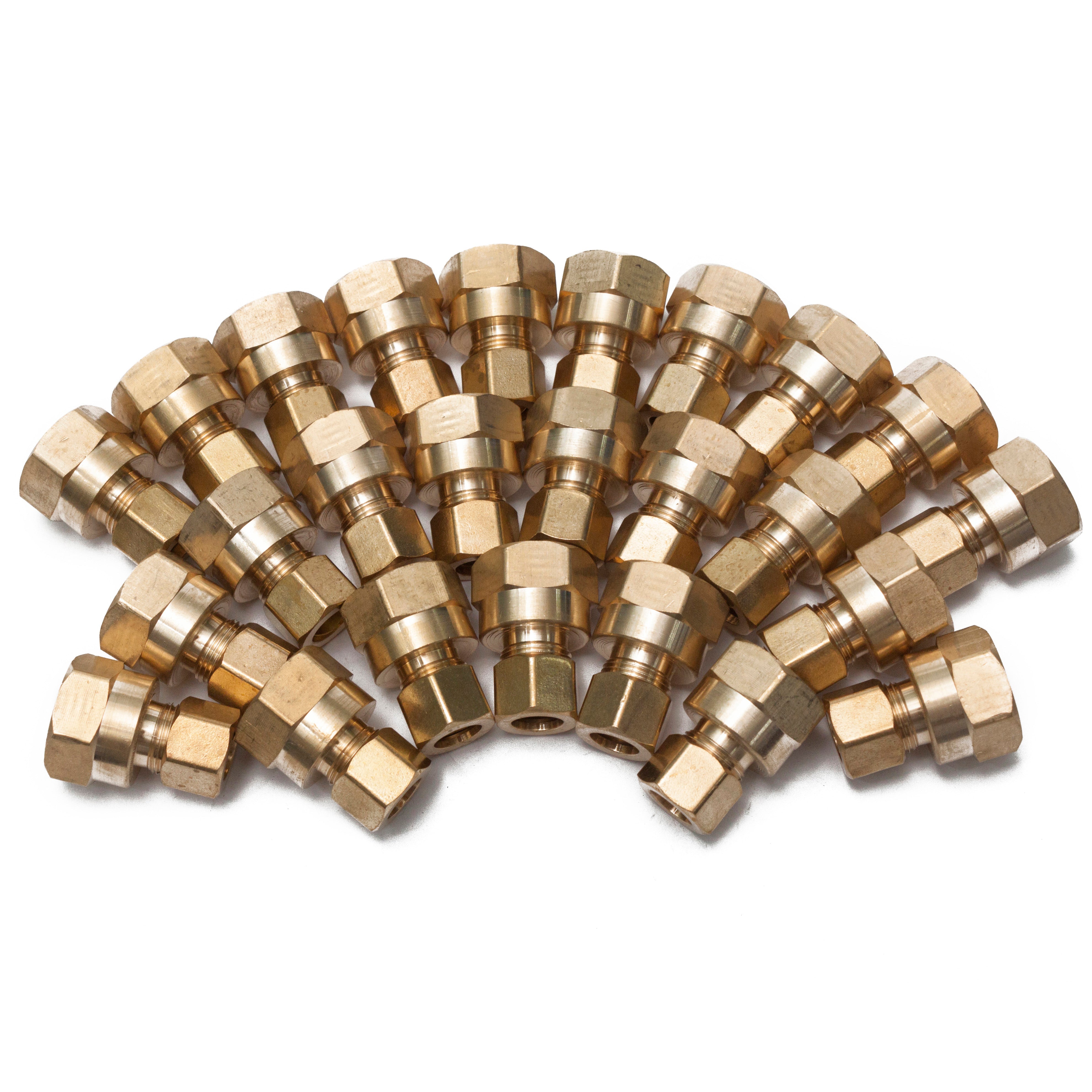 LTWFITTING Brass 3/8-Inch OD x 1/2-Inch Female NPT Compression Connector Fitting(Pack of 25)