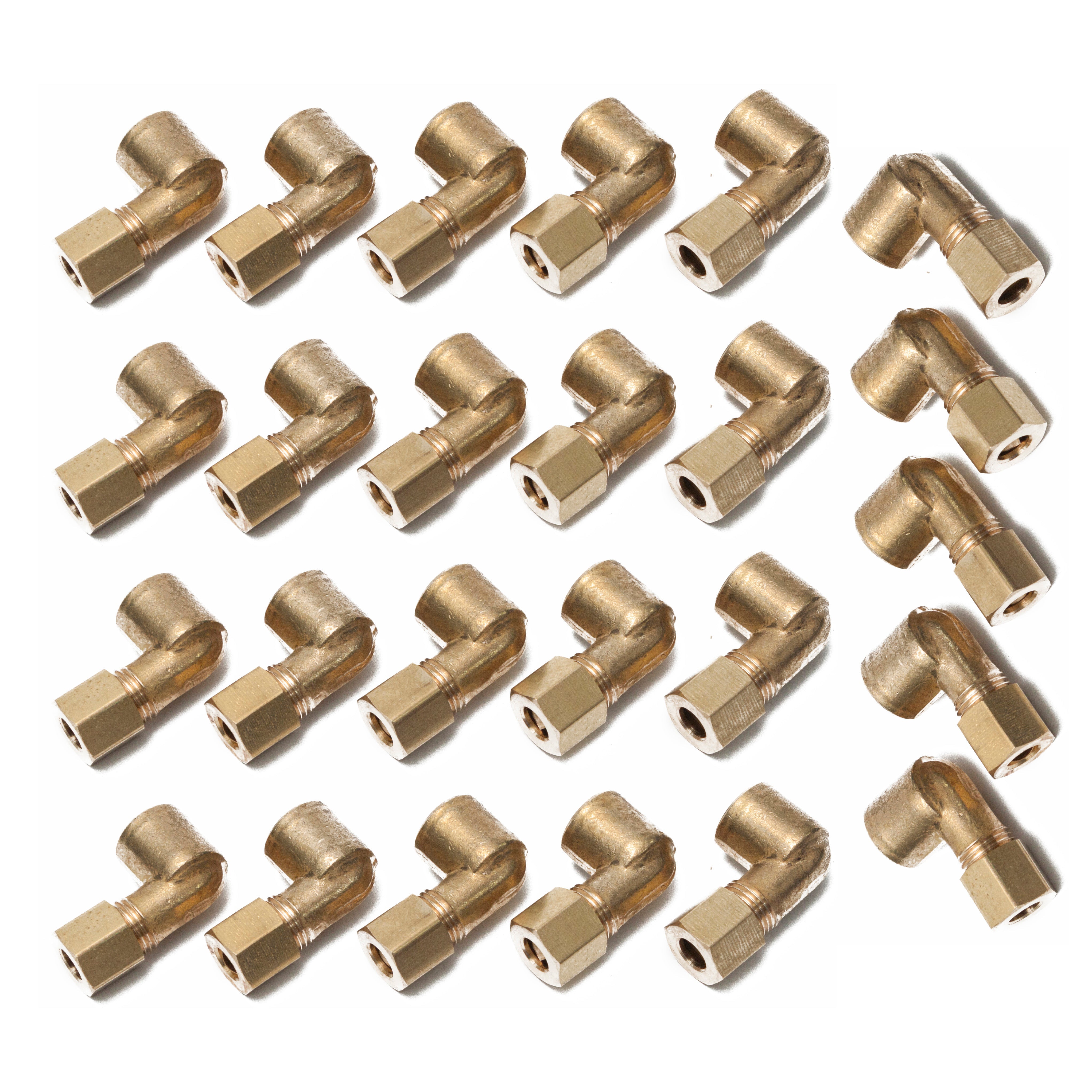 LTWFITTING 1/4-Inch OD x 1/8-Inch Female NPT 90 Degree Compression Elbow,Brass Compression Fitting(Pack of 25)