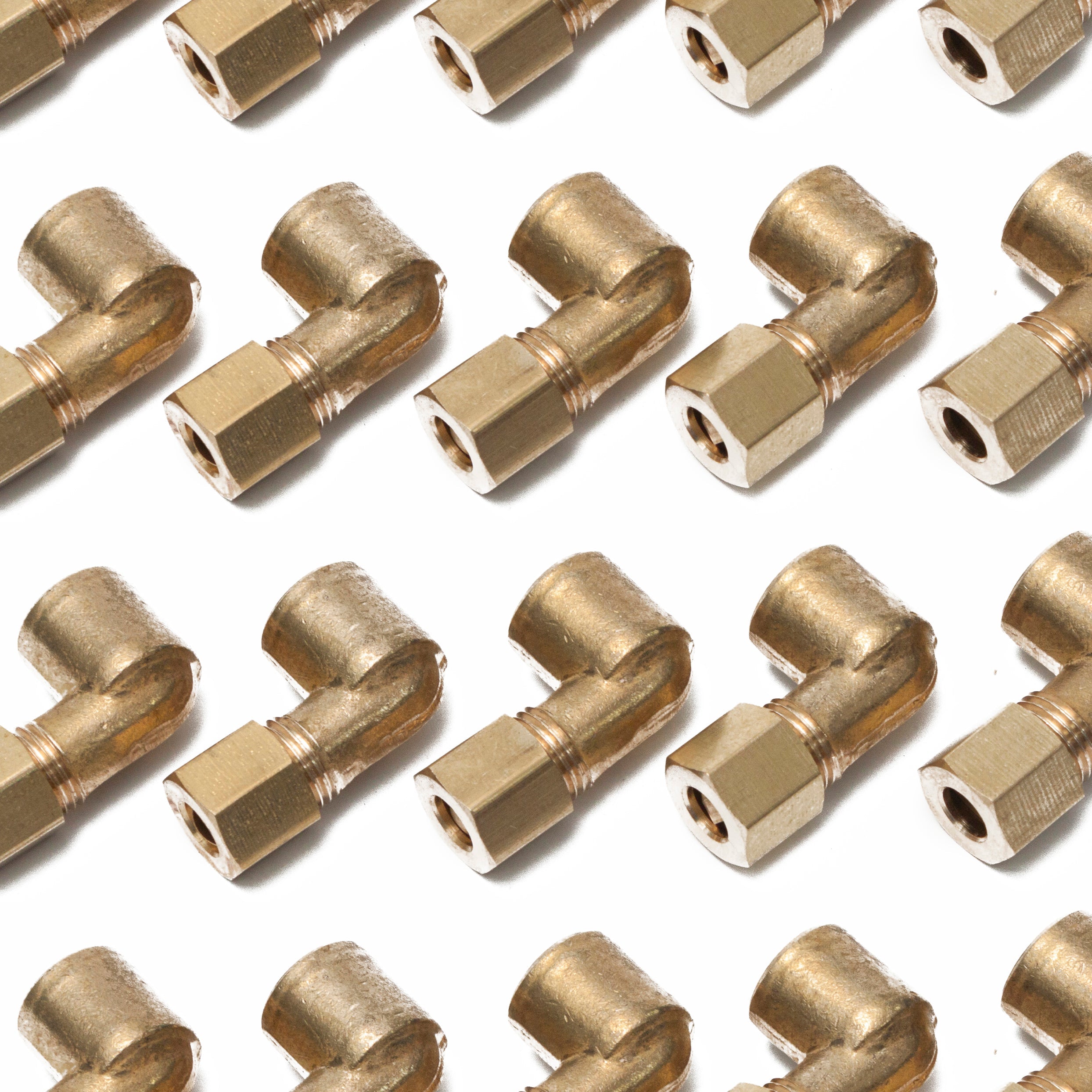 LTWFITTING 1/4-Inch OD x 1/8-Inch Female NPT 90 Degree Compression Elbow,Brass Compression Fitting(Pack of 300)
